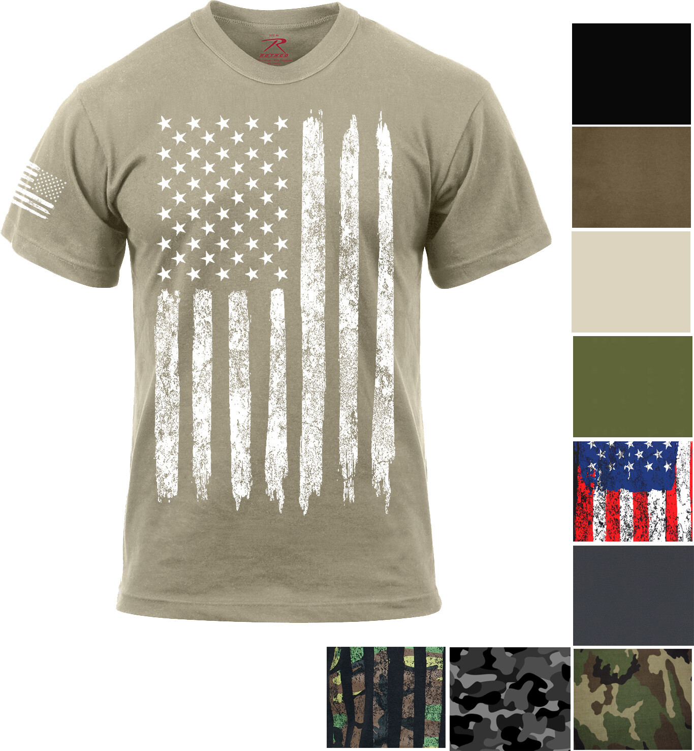 Mens Distressed US Flag T-Shirt Tactical Athletic Muscle Patriotic American Tee gallery