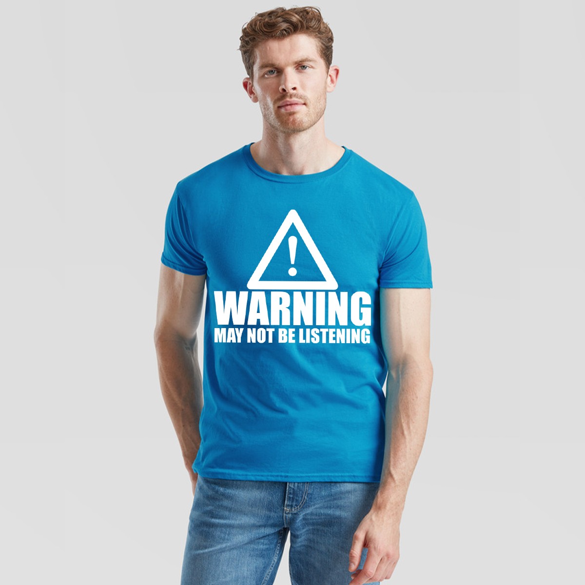 Warning Not Listening Mens T-Shirt Funny Birthday Christmas Gift For Him Husband gallery