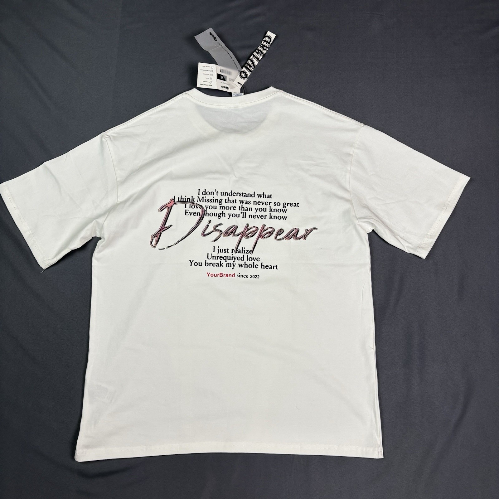 Disappear Halsey Sad Eyes Pop Streetwear Modern Graphic Men XL White T-shirt gallery