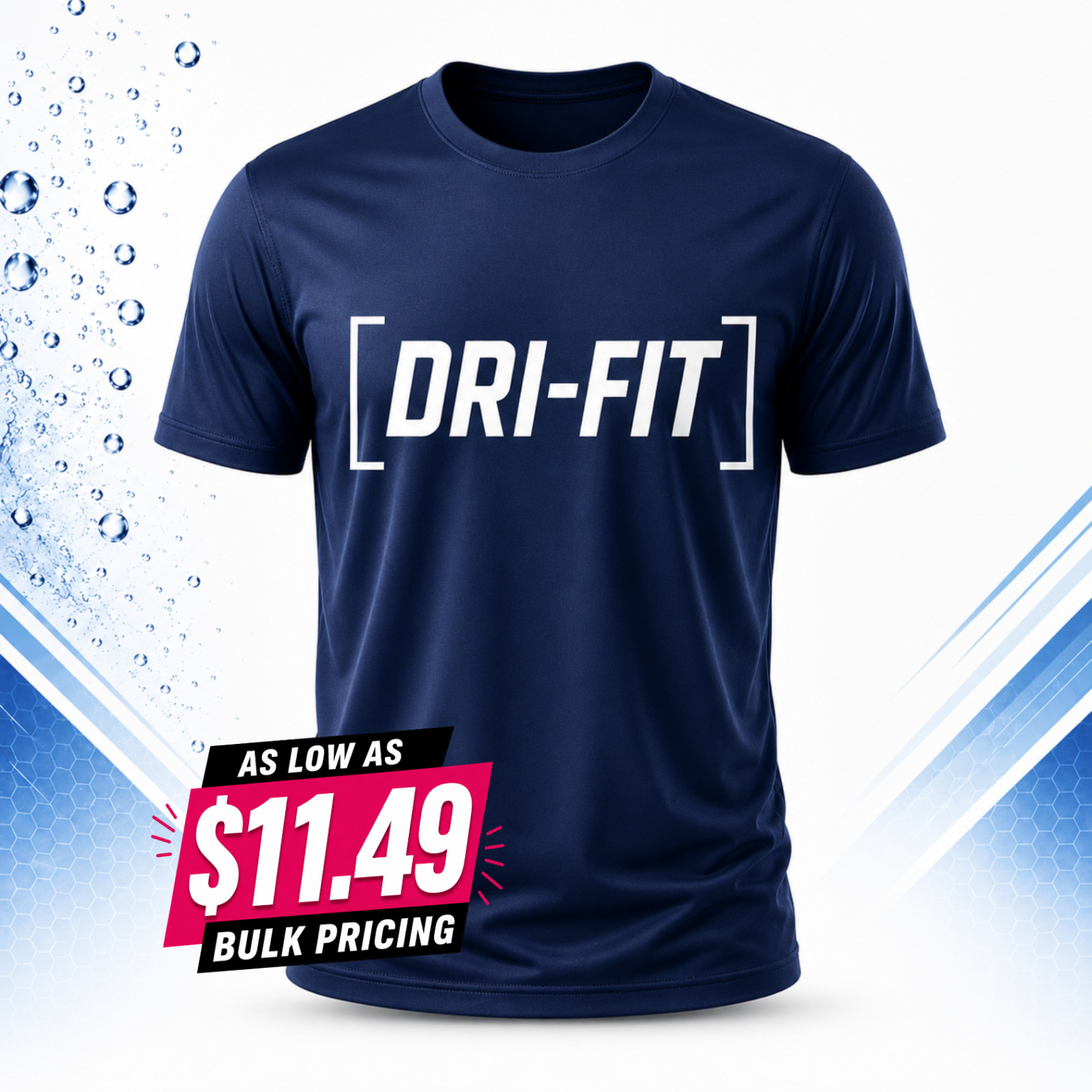 Wholesale Custom Dri Fit Shirts Bulk Team Performance Tee LOT Team Business gallery