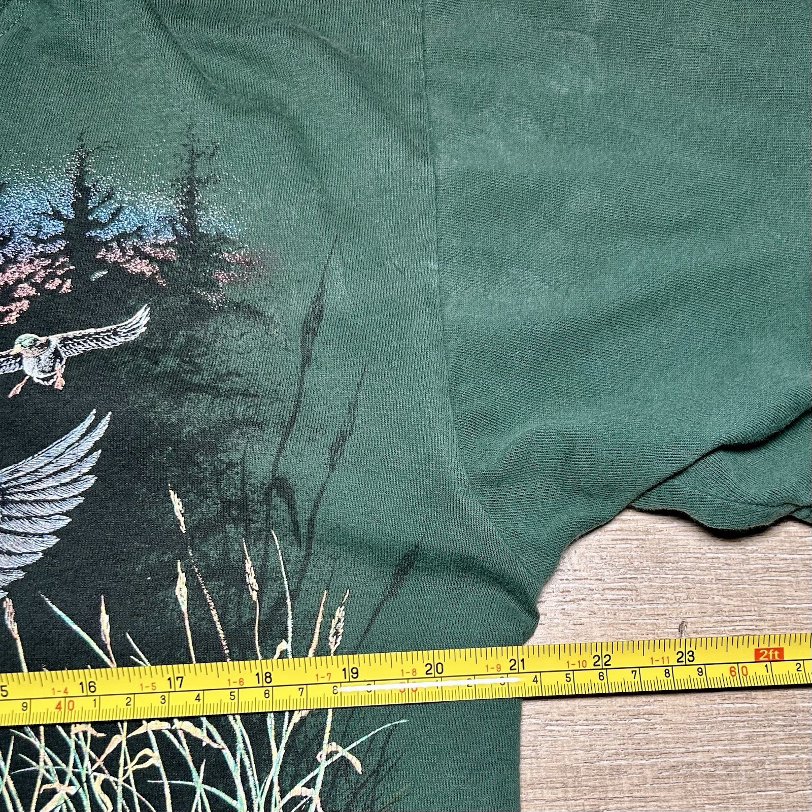 Vintage 1994 Mallard Duck T Shirt L Wildlife Nature Waterfowl Raw Hem Boxy VTG gallery