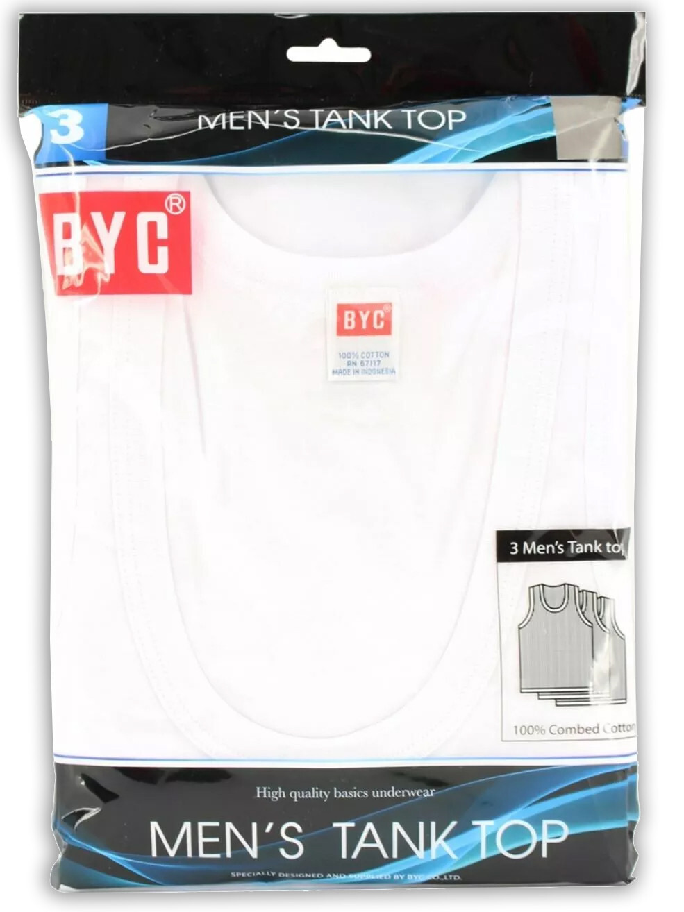 12 Pack BYC Men's 100% Cotton White Undershirts Tank Top A Shirts MT01 gallery