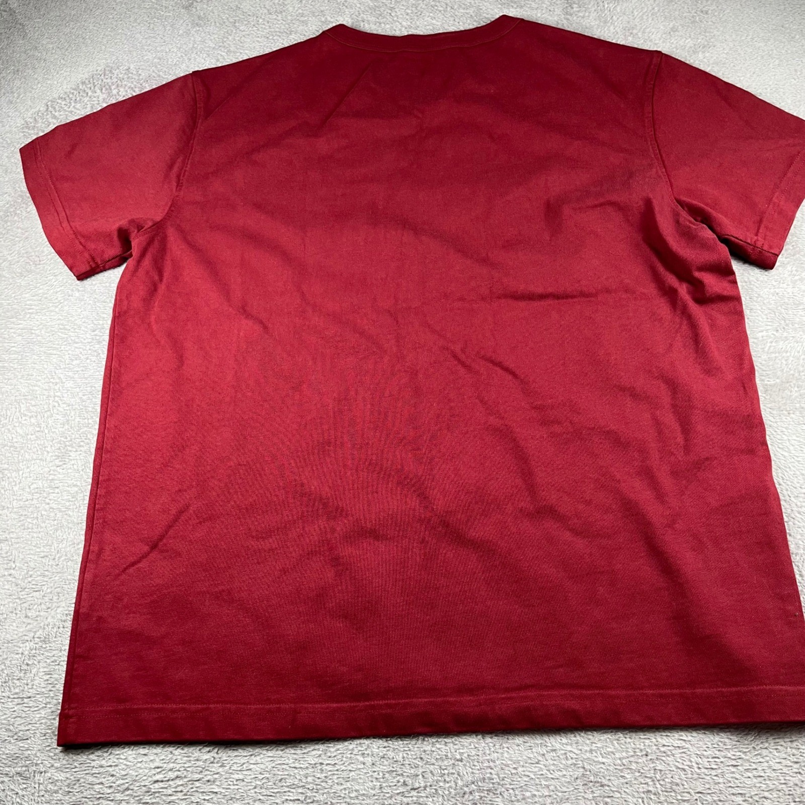 American Giant Everest T-Shirt Mens Medium Burgundy Red Heavyweight Cotton USA gallery