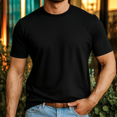 5-Pack Blank Black Gildan 5000 Heavy Cotton T-Shirts S-2XL