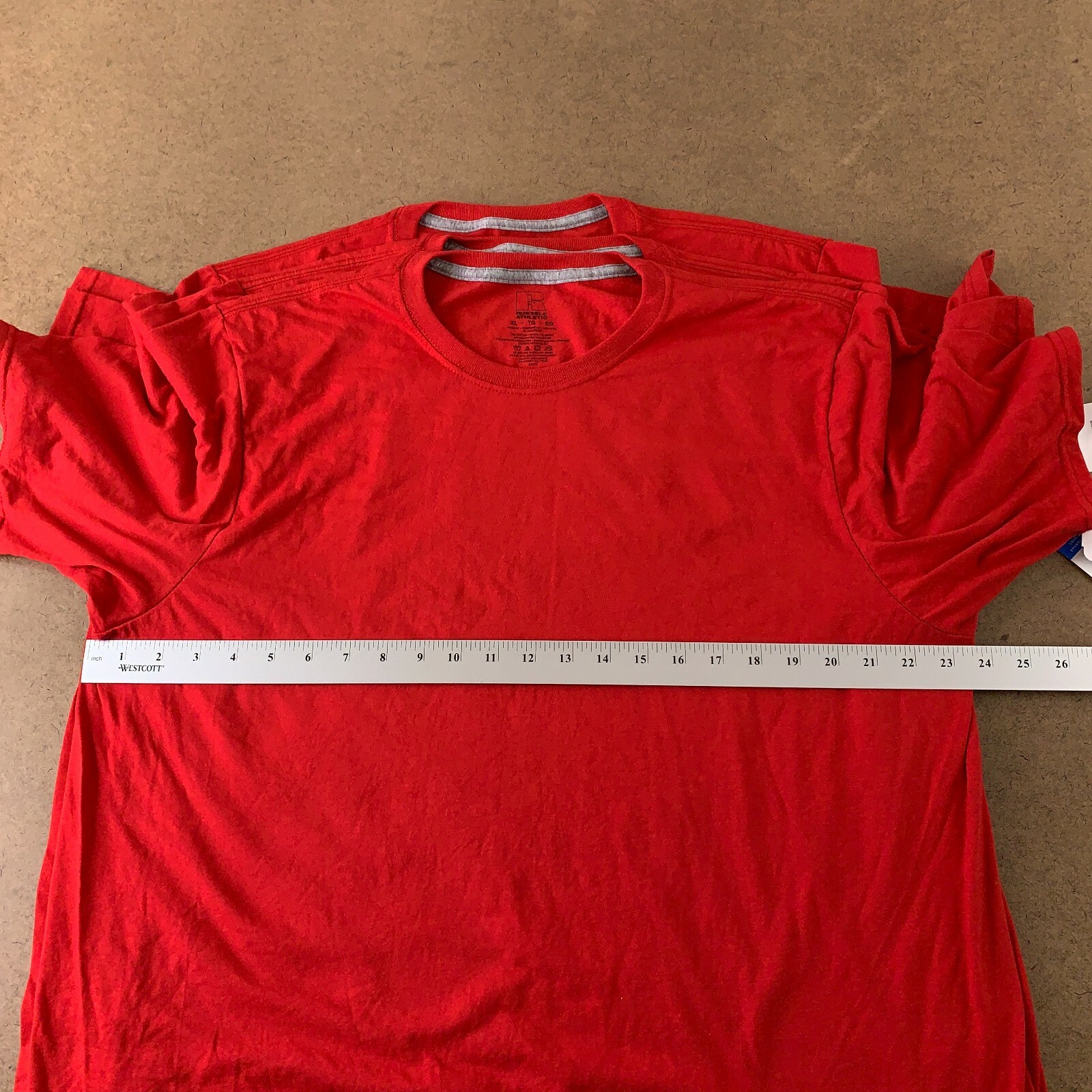 Lot of 3 Russell Athletic Men's Size XL Red Short Sleeve Performance T-Shirt NWT gallery