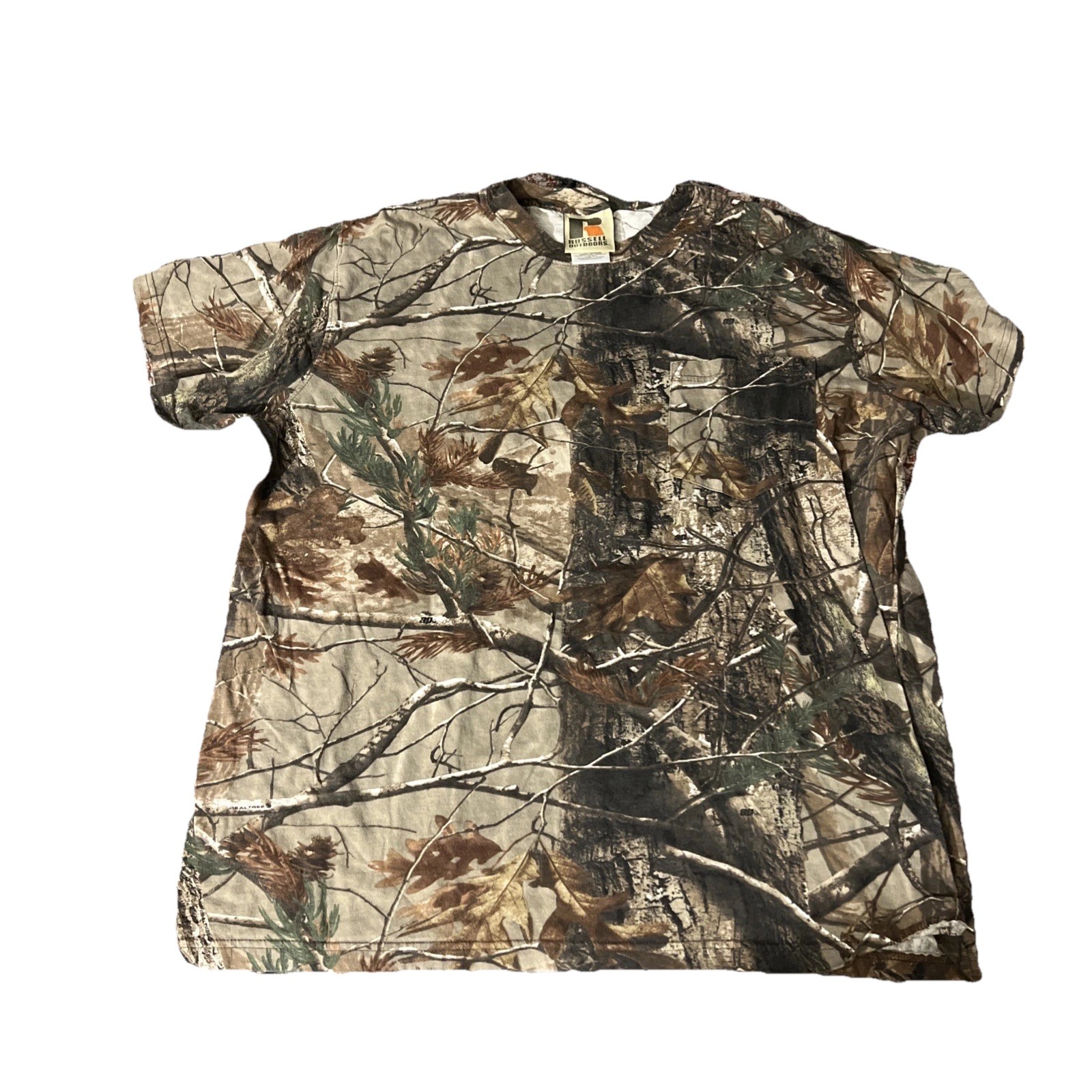 2XL Russell Outdoors Camo Shirt RealTree Pattern Outdoor Hunting Woods Tee gallery