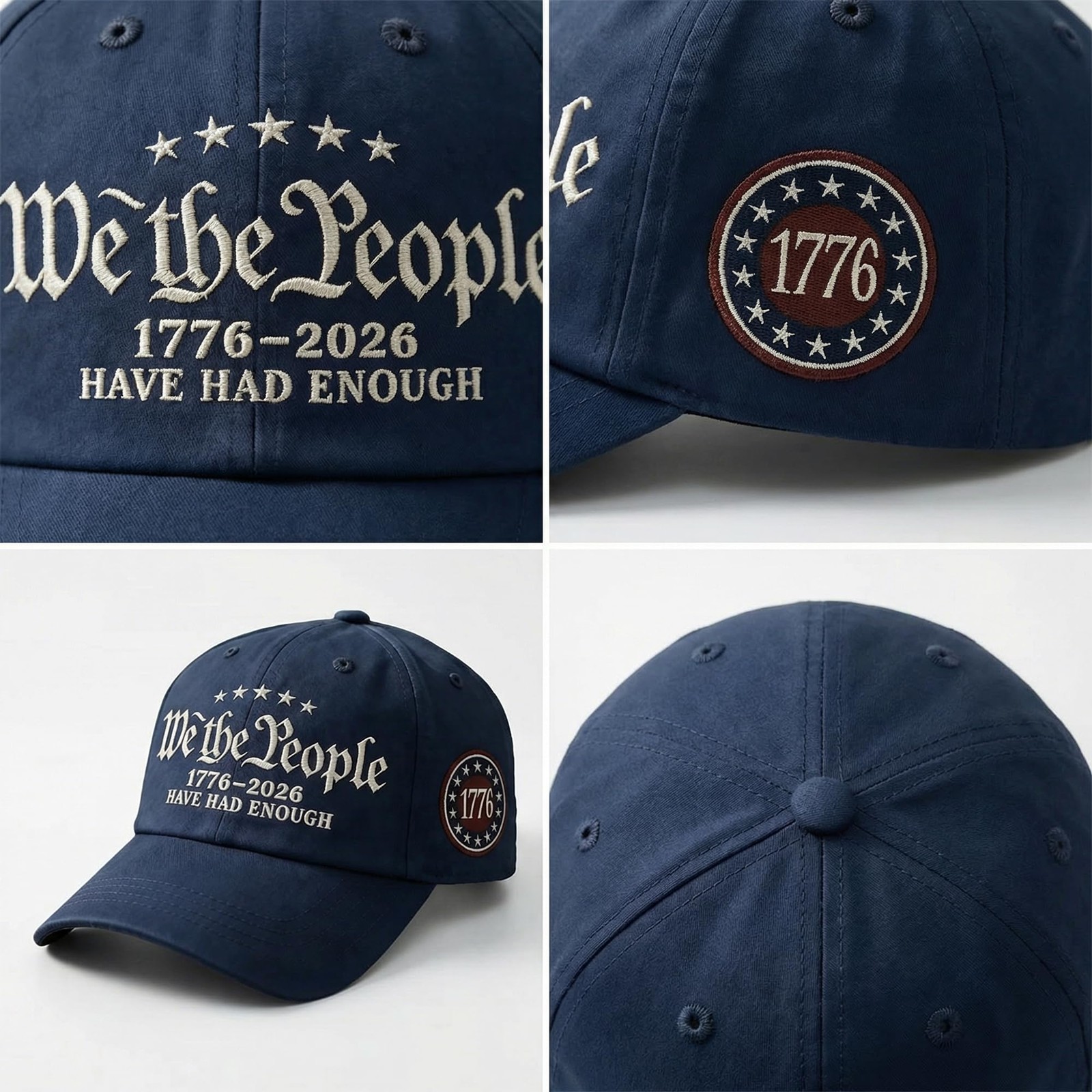 We The People Baseball Cap Have Had Enough 1776 Badge Hat Adjustable for Men ... gallery