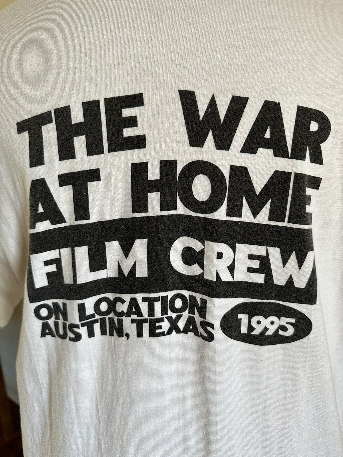 Vtg 1996 WAR AT HOME Movie Film CREW T Shirt Production 90s Single Stitch Drama gallery