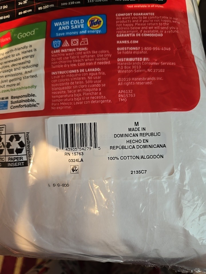 Hanes Undershirt 8-Pack Crewneck Men's ComfortSoft White T-Shirt Tag-free Medium gallery