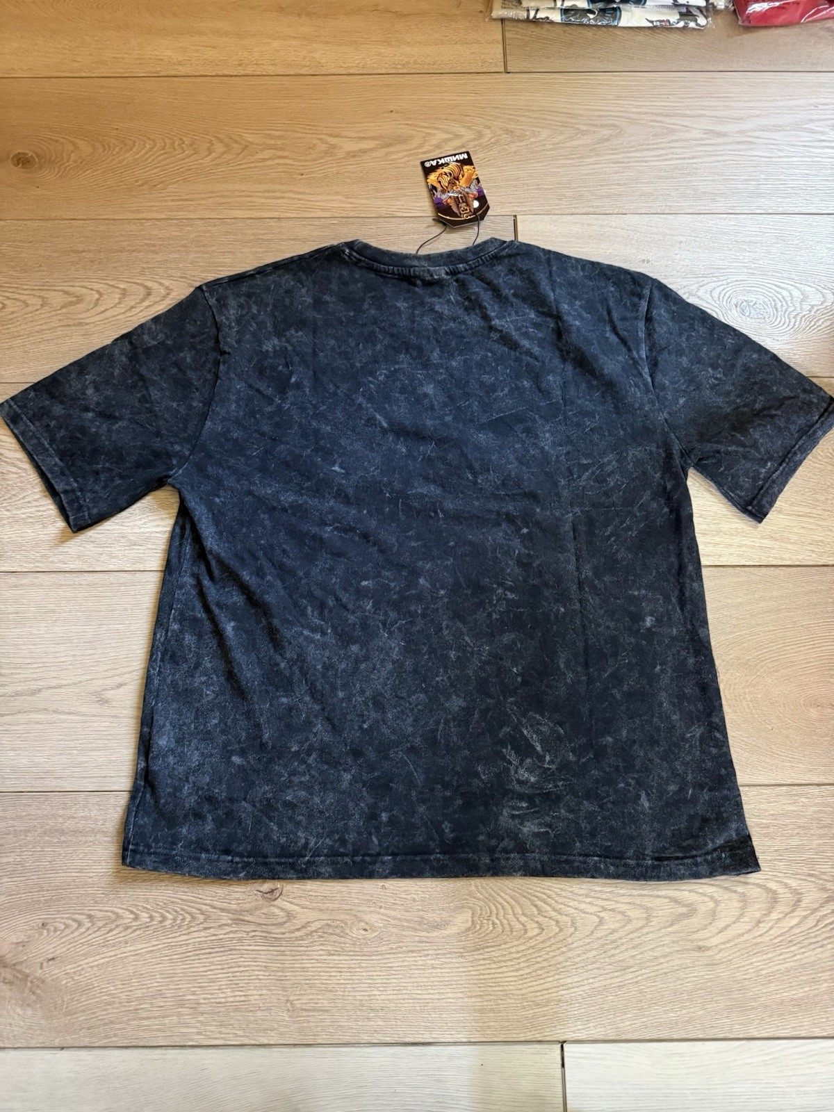 MISHKA MENS KEEP WATCH GRAPHIC PRINT T-SHIRT BLACK CREW NECK SIZE L MSF5-006 gallery