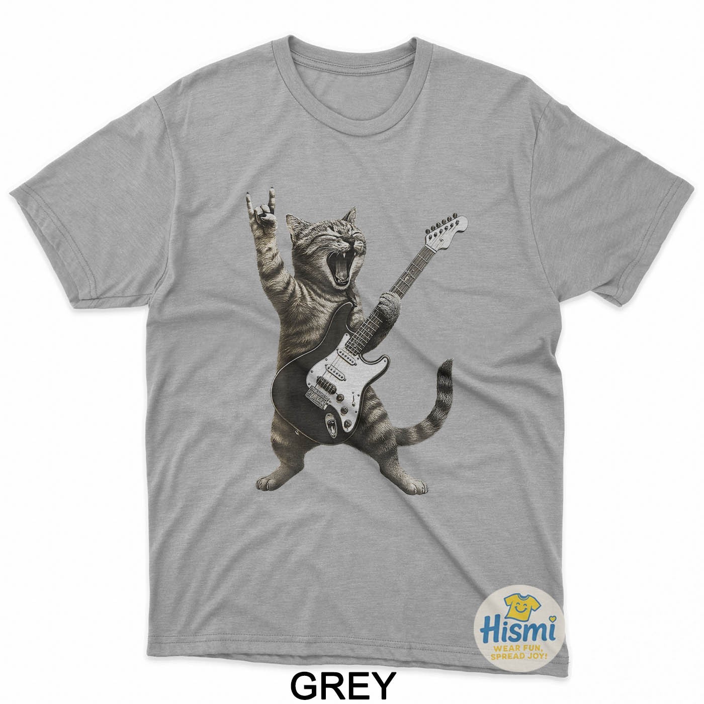 Funny Cat Playing Guitar Rock And Roll Gifts Men Women T-Shirt gallery