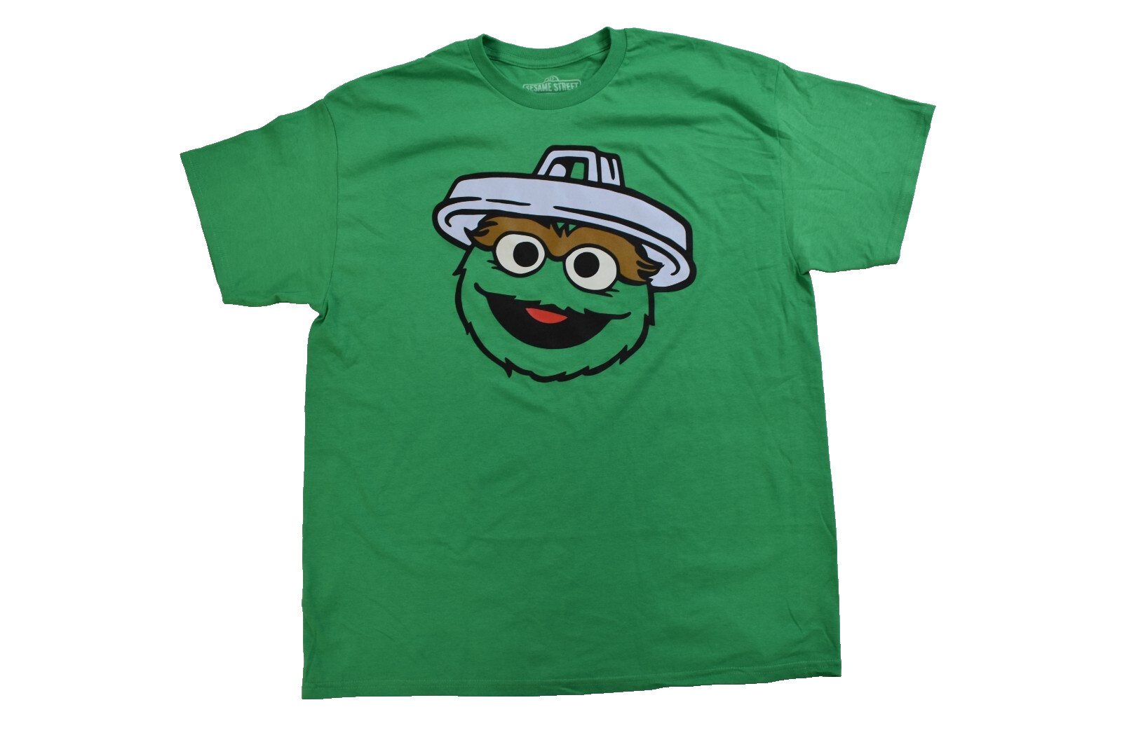 Sesame Street Mens Oscar The Grouch Garbage Can On Head Funny Shirt New S-3XL gallery