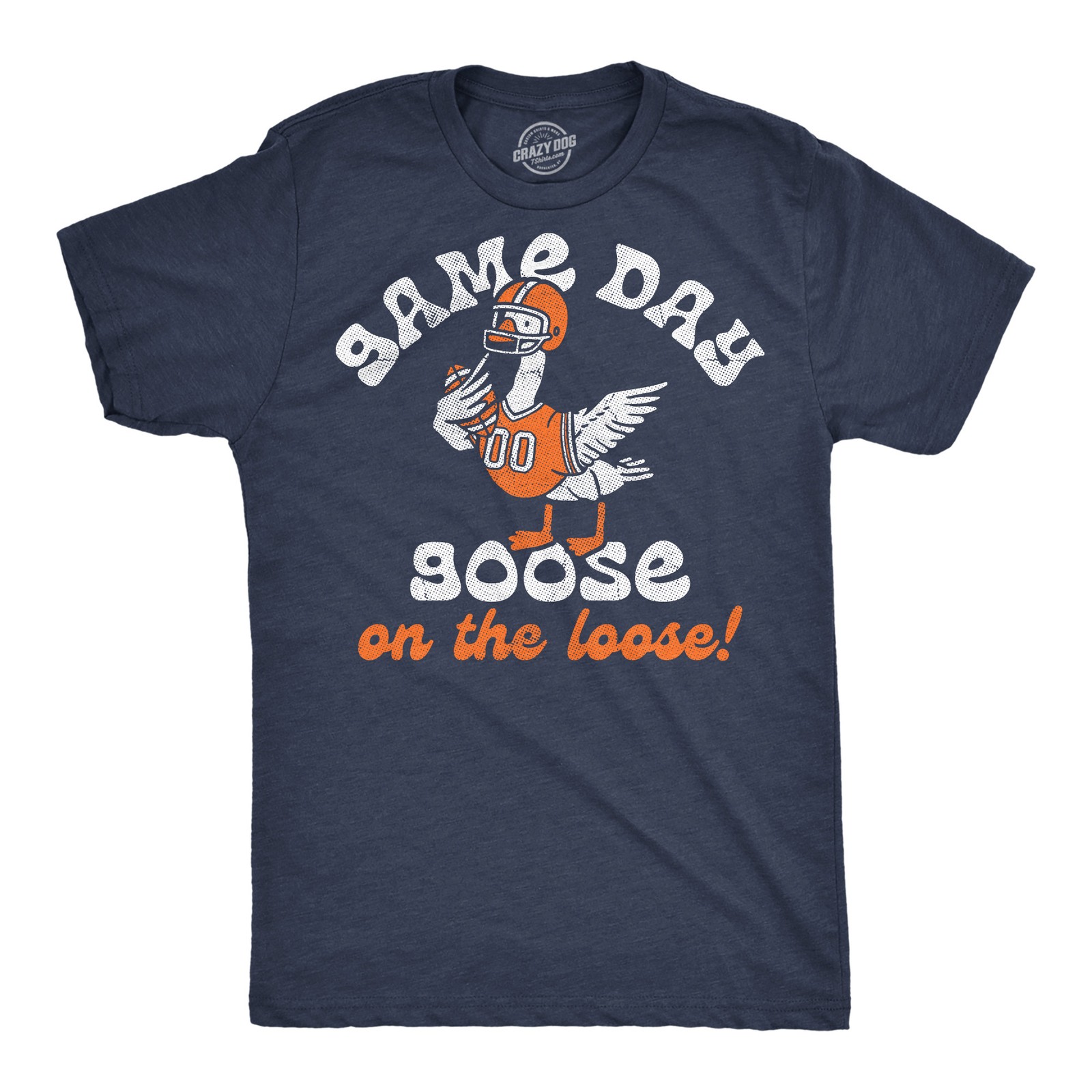 Mens Funny T Shirts Game Day Goose On The Loose Sarcastic Football Graphic