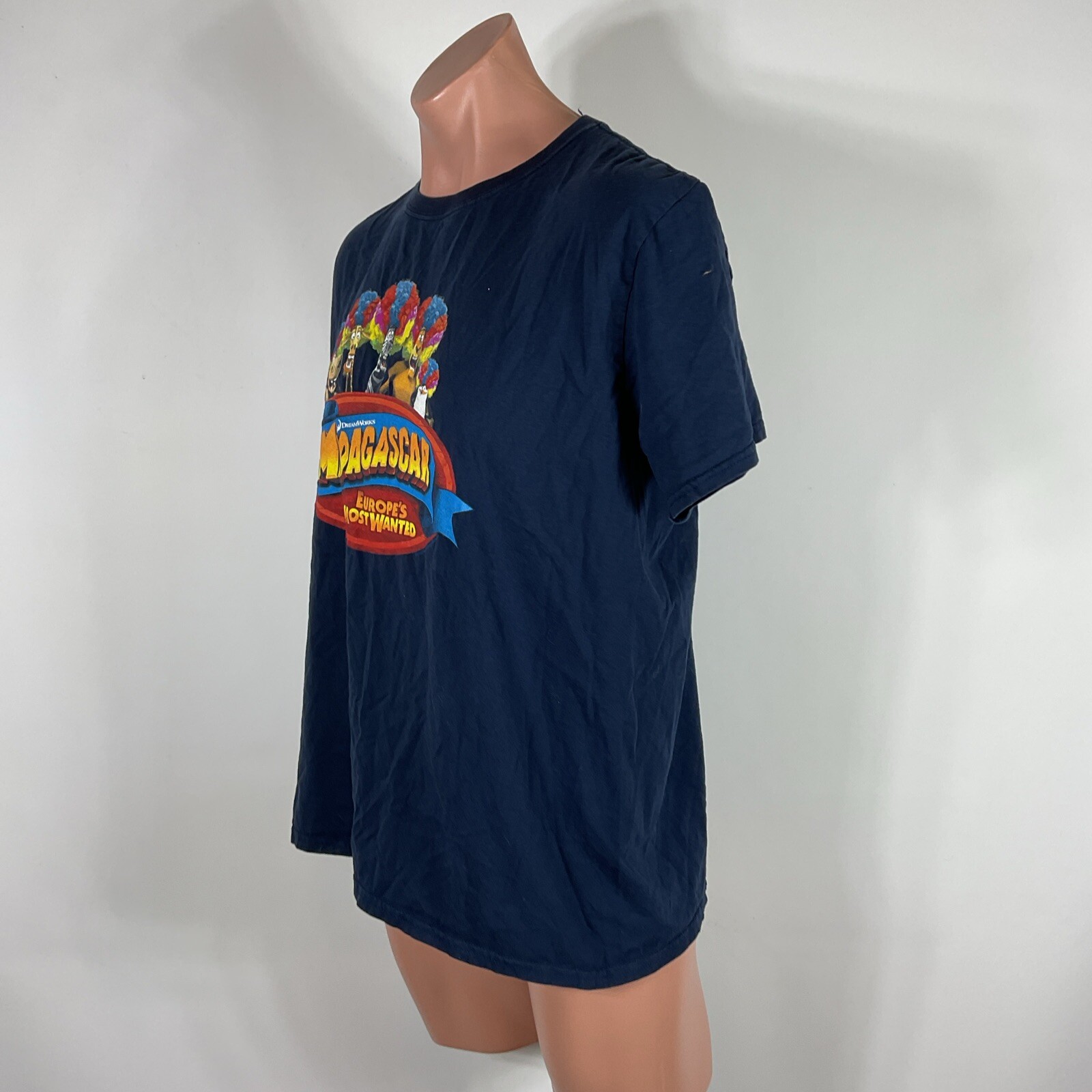 Madagascar Europes Most Wanted Promo Movie T-shirt Dreamworks Mens XL Blue gallery