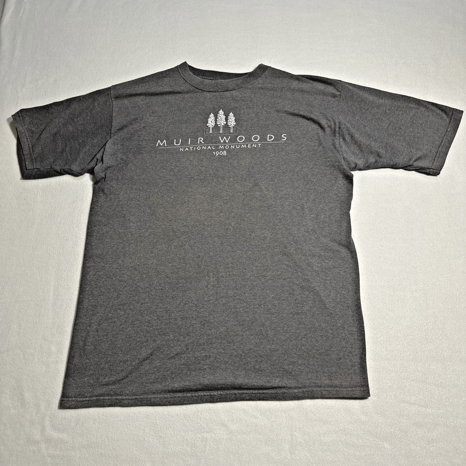 Eco Mountain Muir Woods National Monument Graphic Tee Mens XL Gray Made in USA