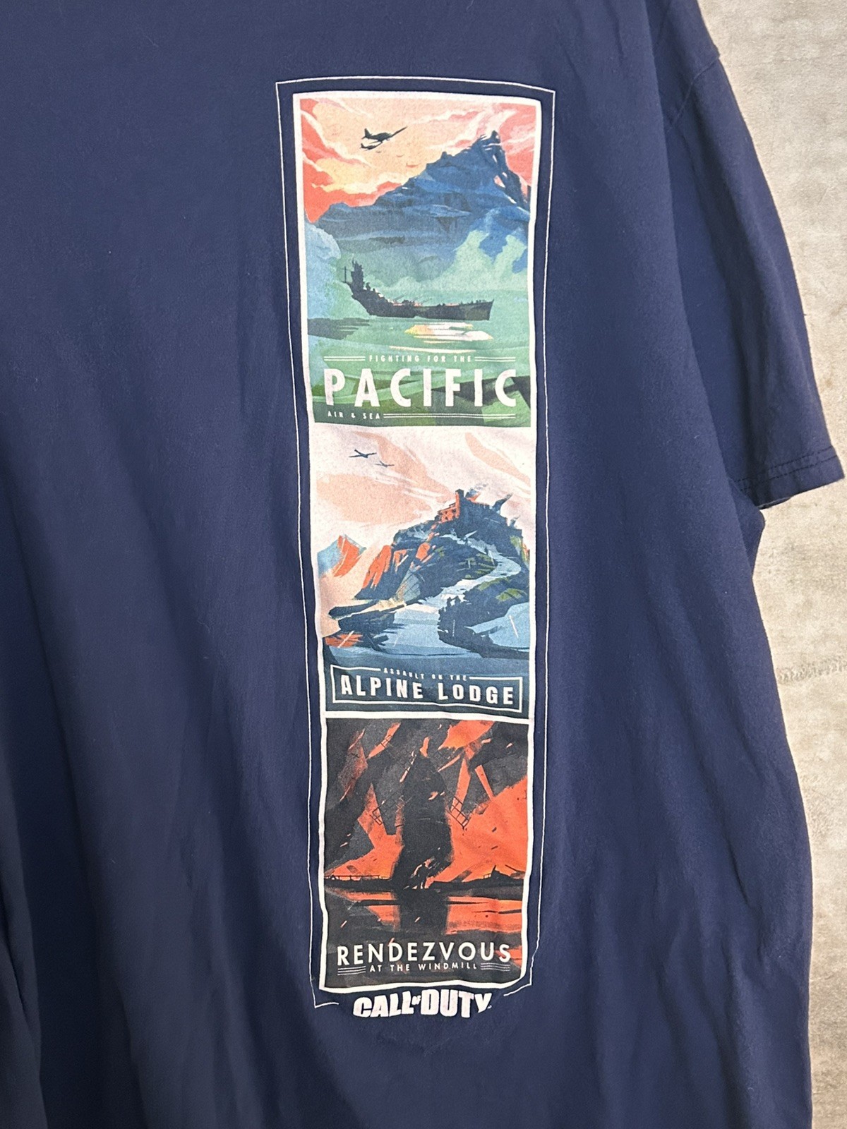 NWT Call Of Duty Vanguard T-Shirt Men's XXL 2XL Navy Blue Gaming Graphic Tee gallery