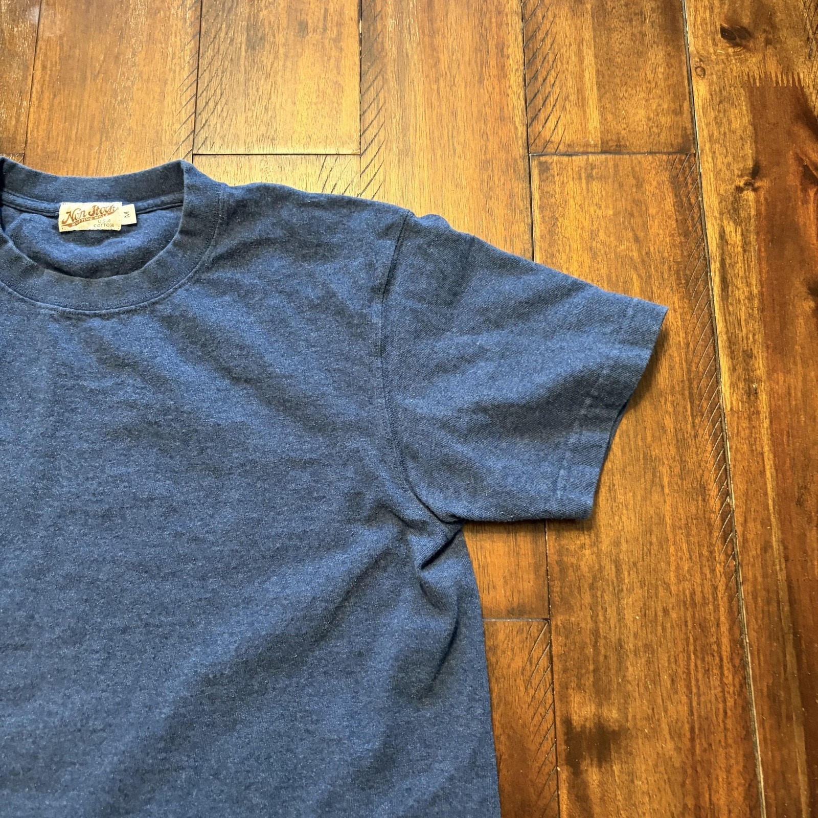 Non Stock Knitting Wear Shirt Mens Medium Blue TShirt Cotton gallery