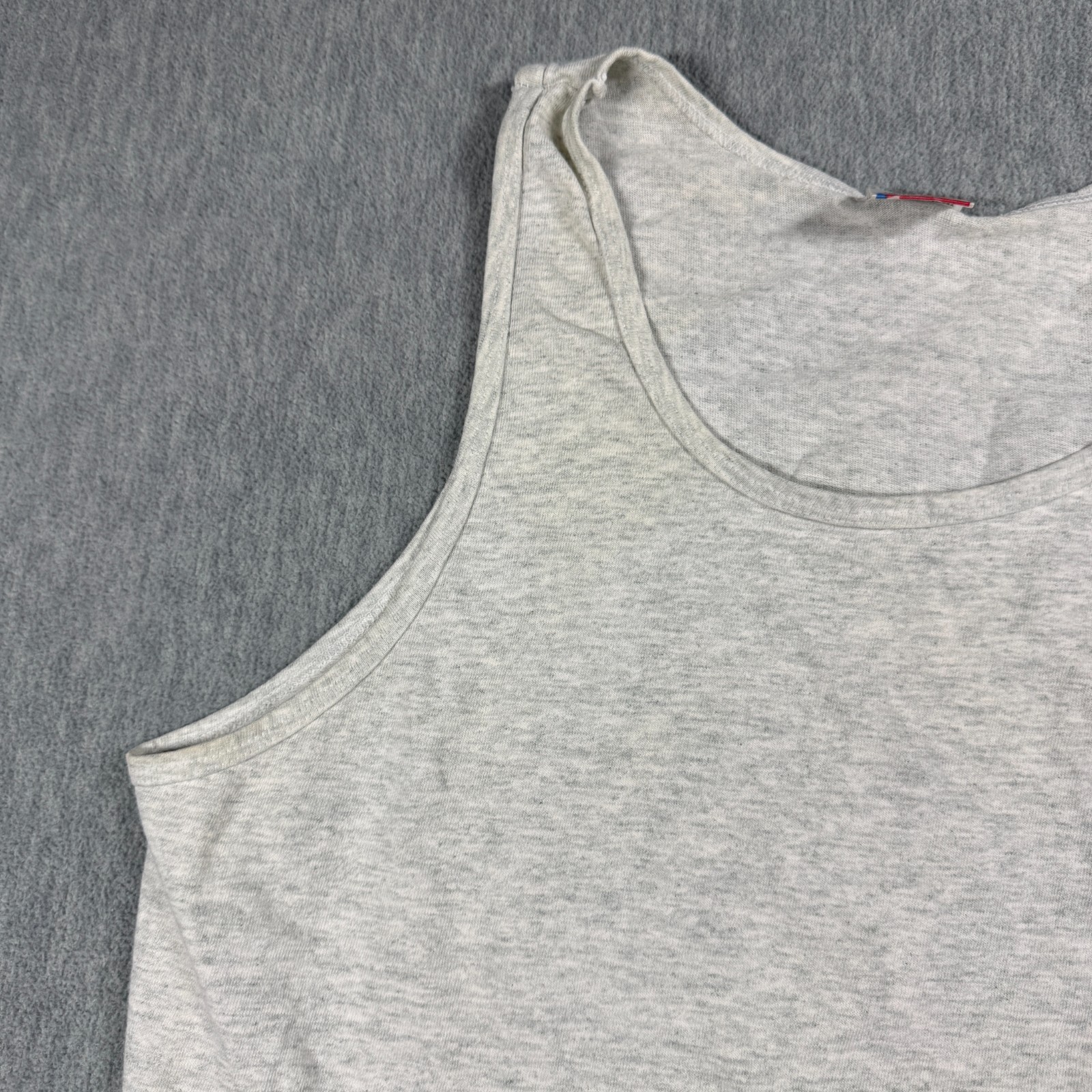 Fruit of the Loom Tank Top Mens L Gray Solid Blank Basic Undershirt Crew Made US gallery