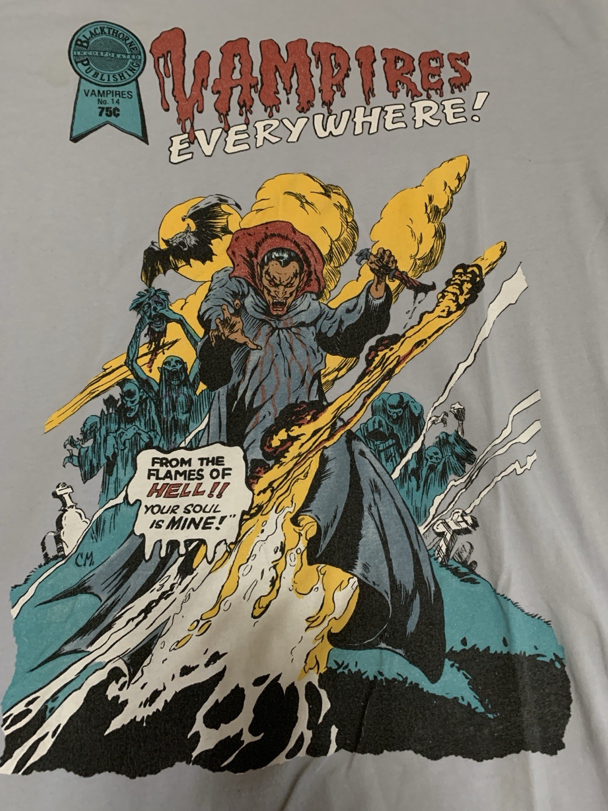 Vampires Everywhere! Comic Book Cover Artwork XL T-Shirt Kick Ass Horror Shirts gallery