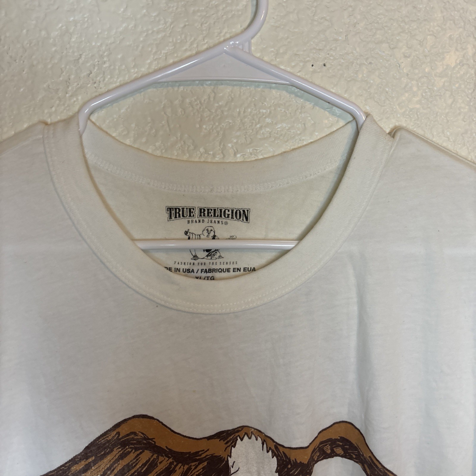 True Religion T Shirt Guitar Bald Eagle World Tour 1971 Rock & Roll Festival XL gallery