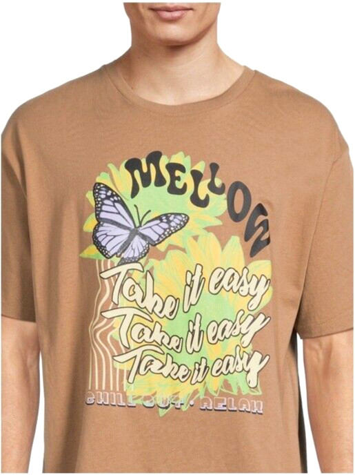 NO BOUNDARIES Big Man 3X Brown Take it Easy Mellow Cotton Graphic T-Shirt NWT gallery