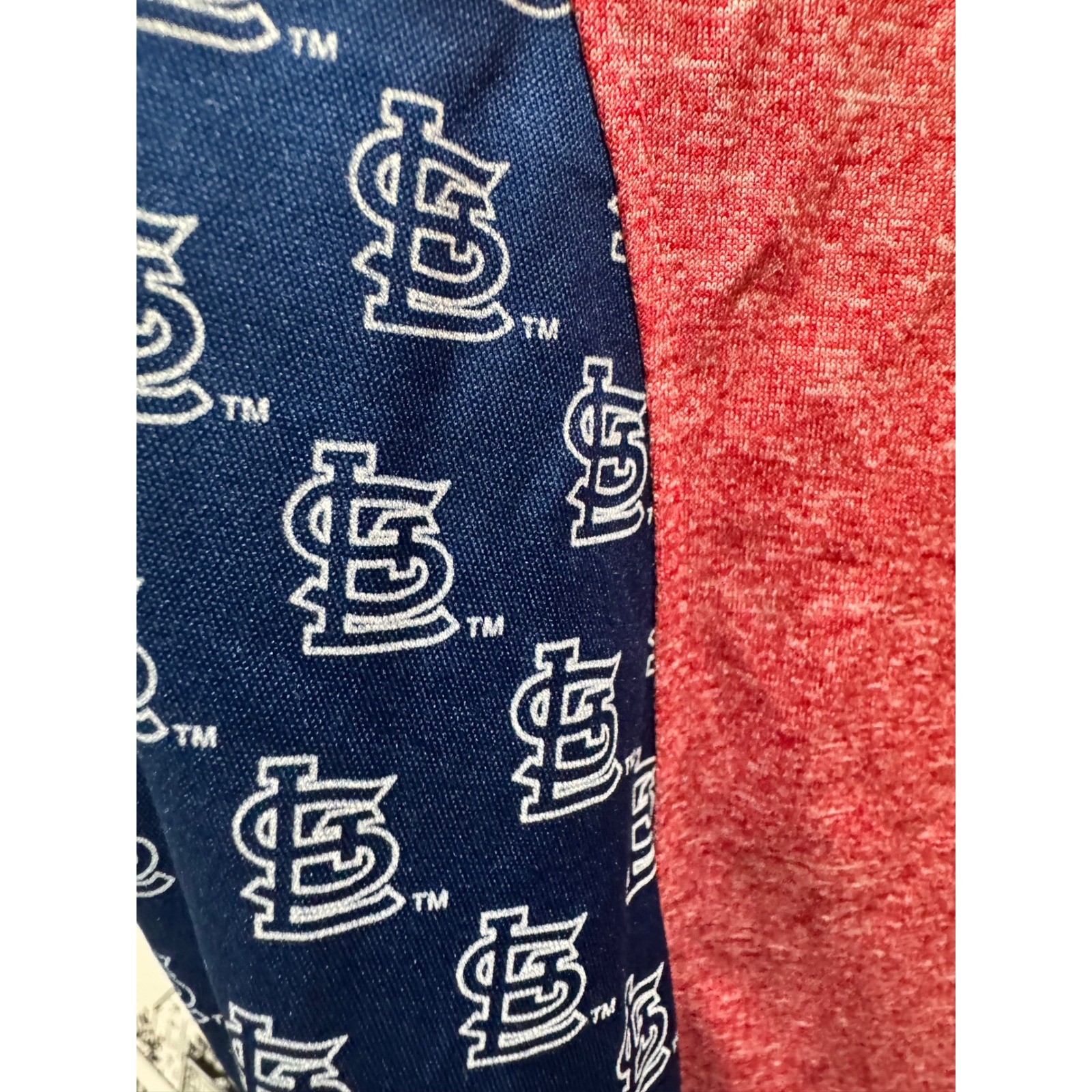 St Louis Cardinals MLB T-Shirt Mens Red Blue Side Panel Apple Vacations Promo L gallery
