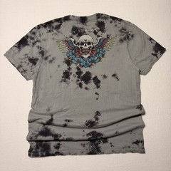 Affliction Black Label Twisted Grin Y2K Castor Grey Black Crystal Wash Shirt L