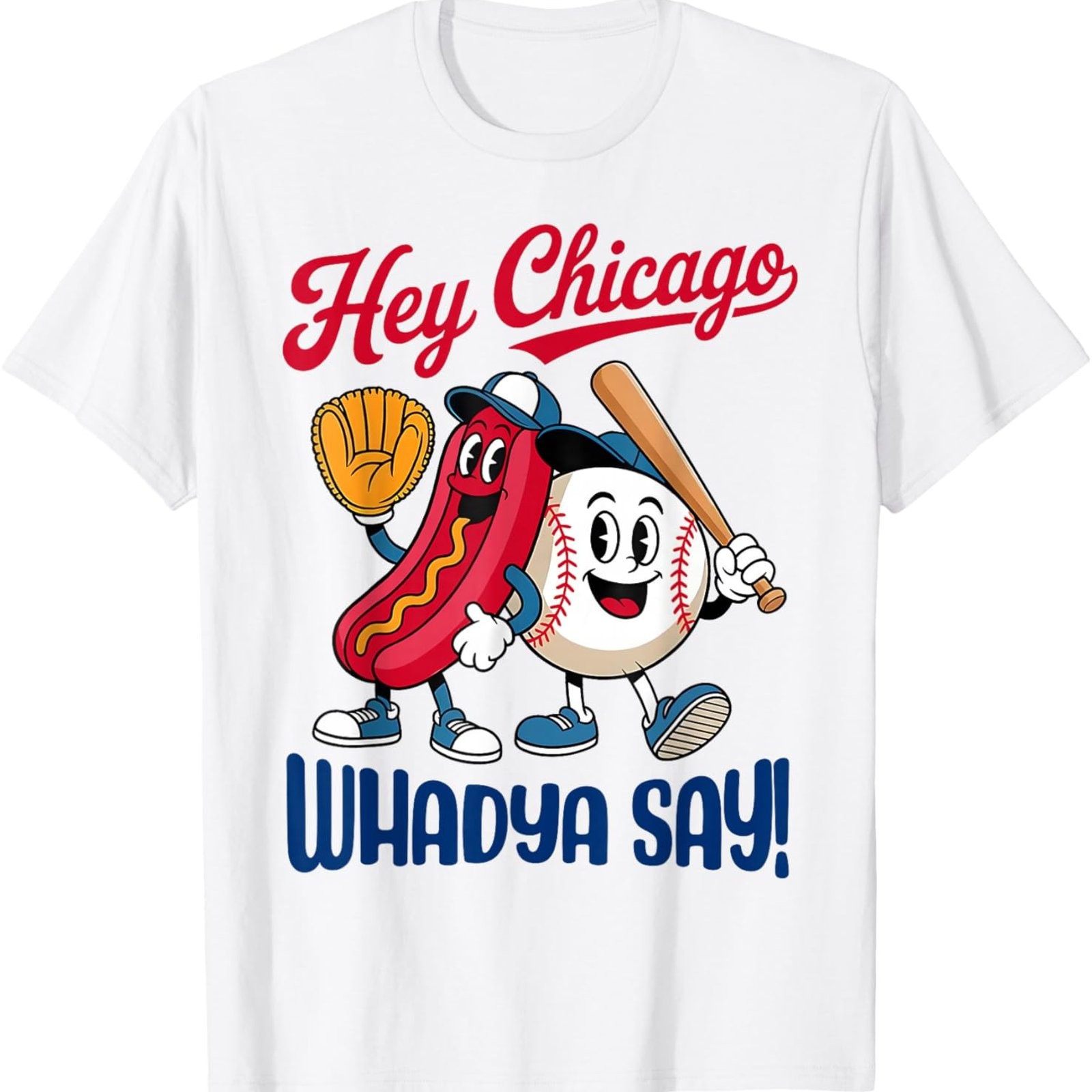 Chicago Baseball Hot Dog Funny 4th Of July Graphic Tee