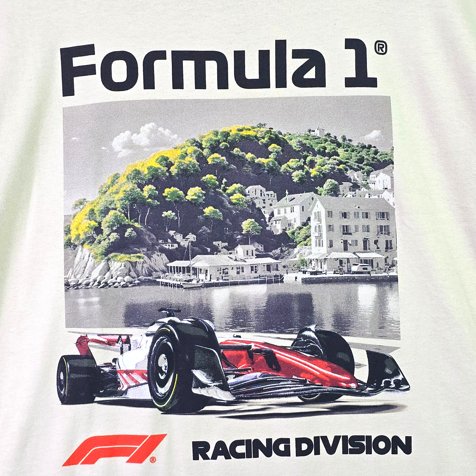 F1 Racing Formula One Shirt Mens 2XL XXL Beige Race Division Car Casual NWT gallery