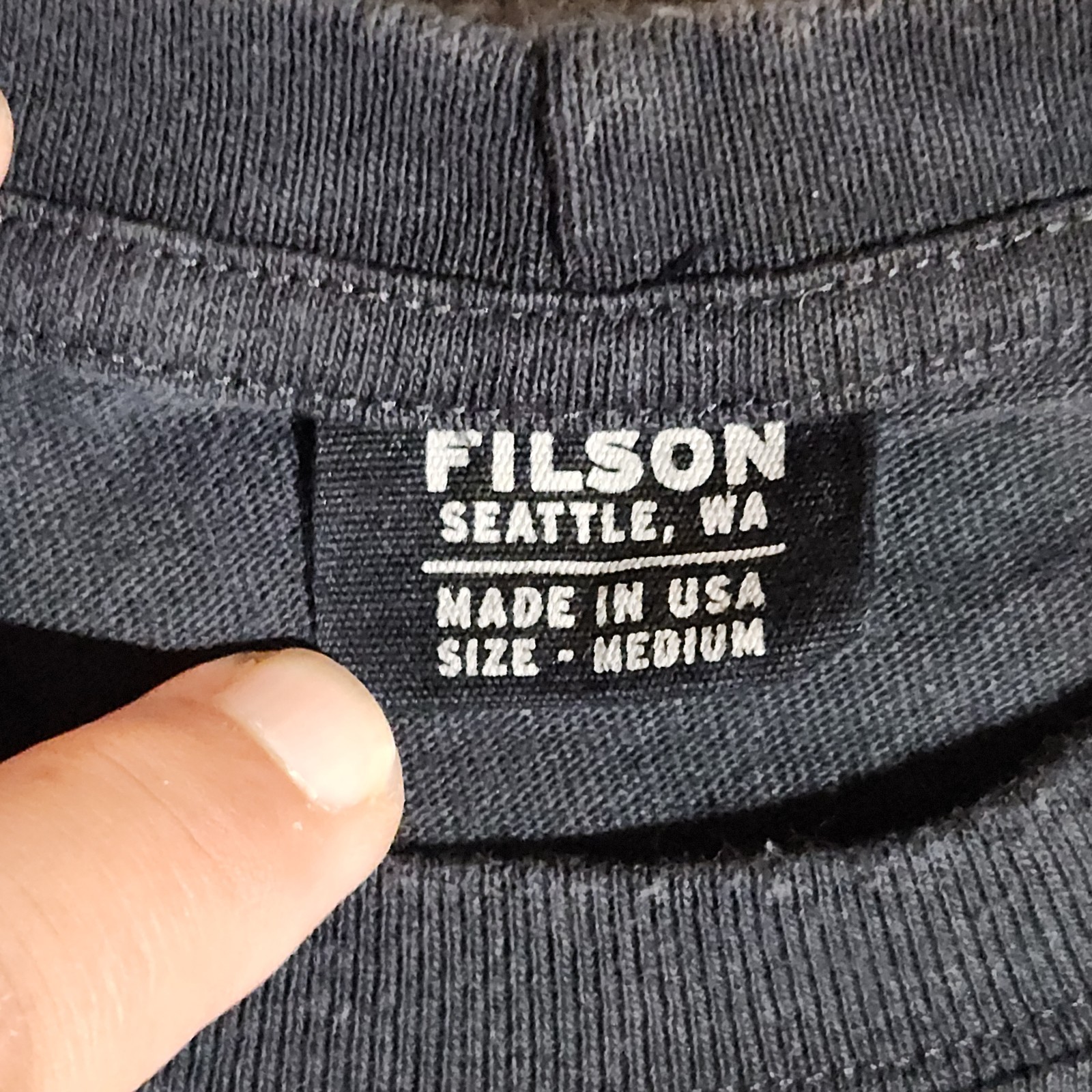 Mens Filson Popeye Graphic Shirt Size Medium Black Short-Sleeve gallery