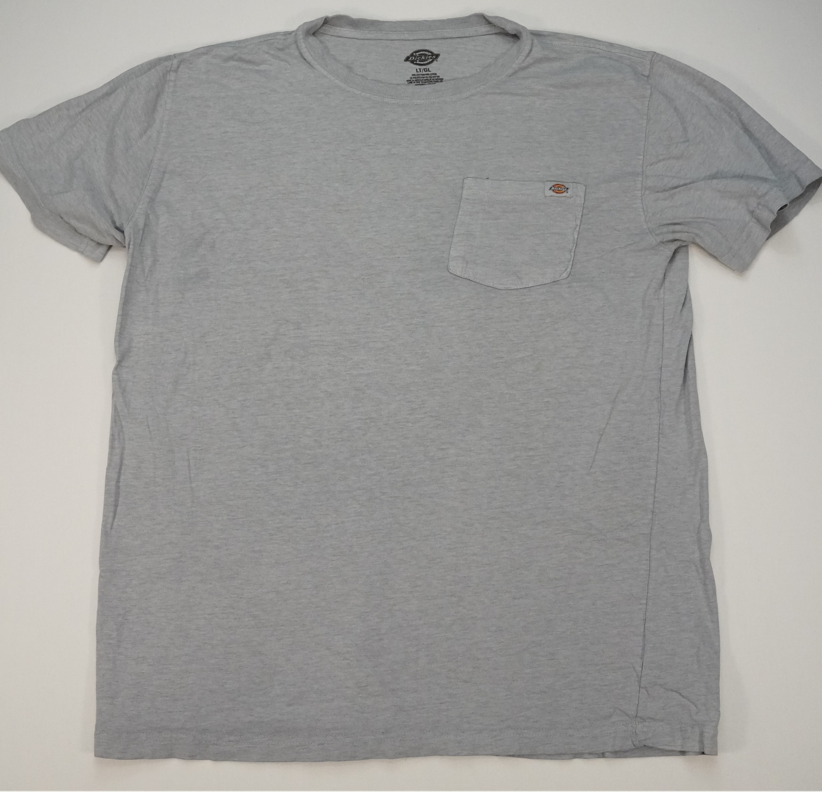 Dickies Mens Large Grey T-Shirt Short Sleeve Crewneck Casual Gym Wear Running gallery