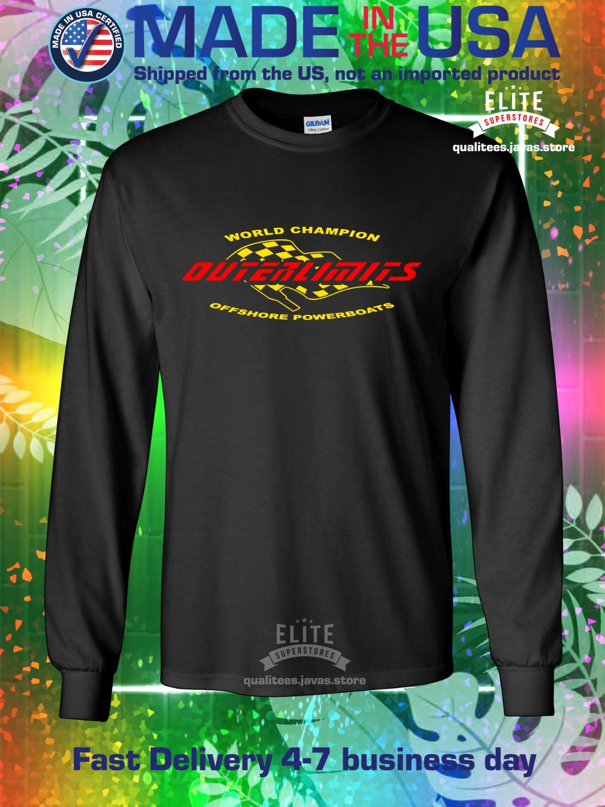 Outerlimits Powerboats World Champ Men's Long Sleeve T-Shirt American Size S-5XL gallery