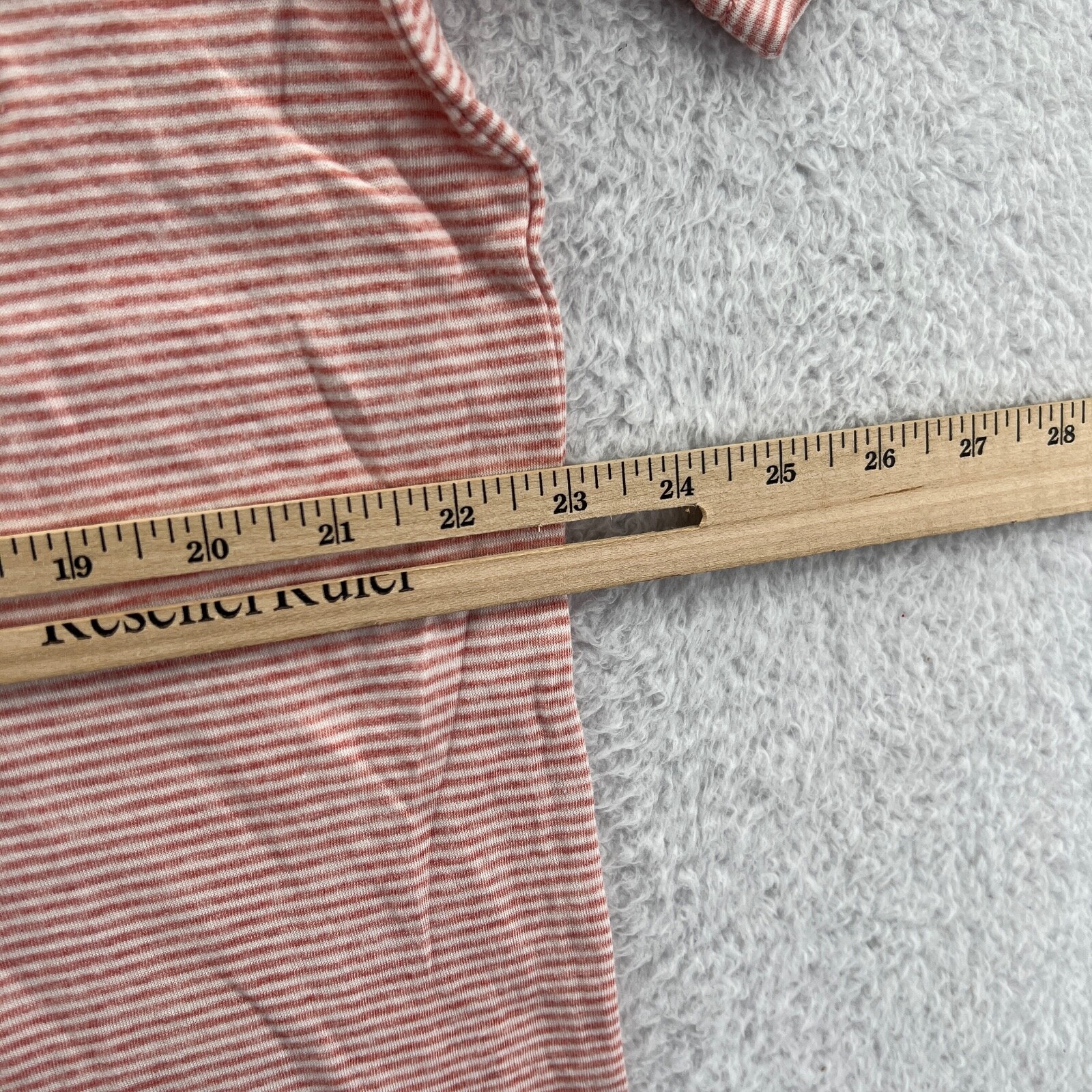 Faherty Striped Shirt Mens XL Orange Cloud Cotton Soft Short Sleeve Tee *B4 New gallery