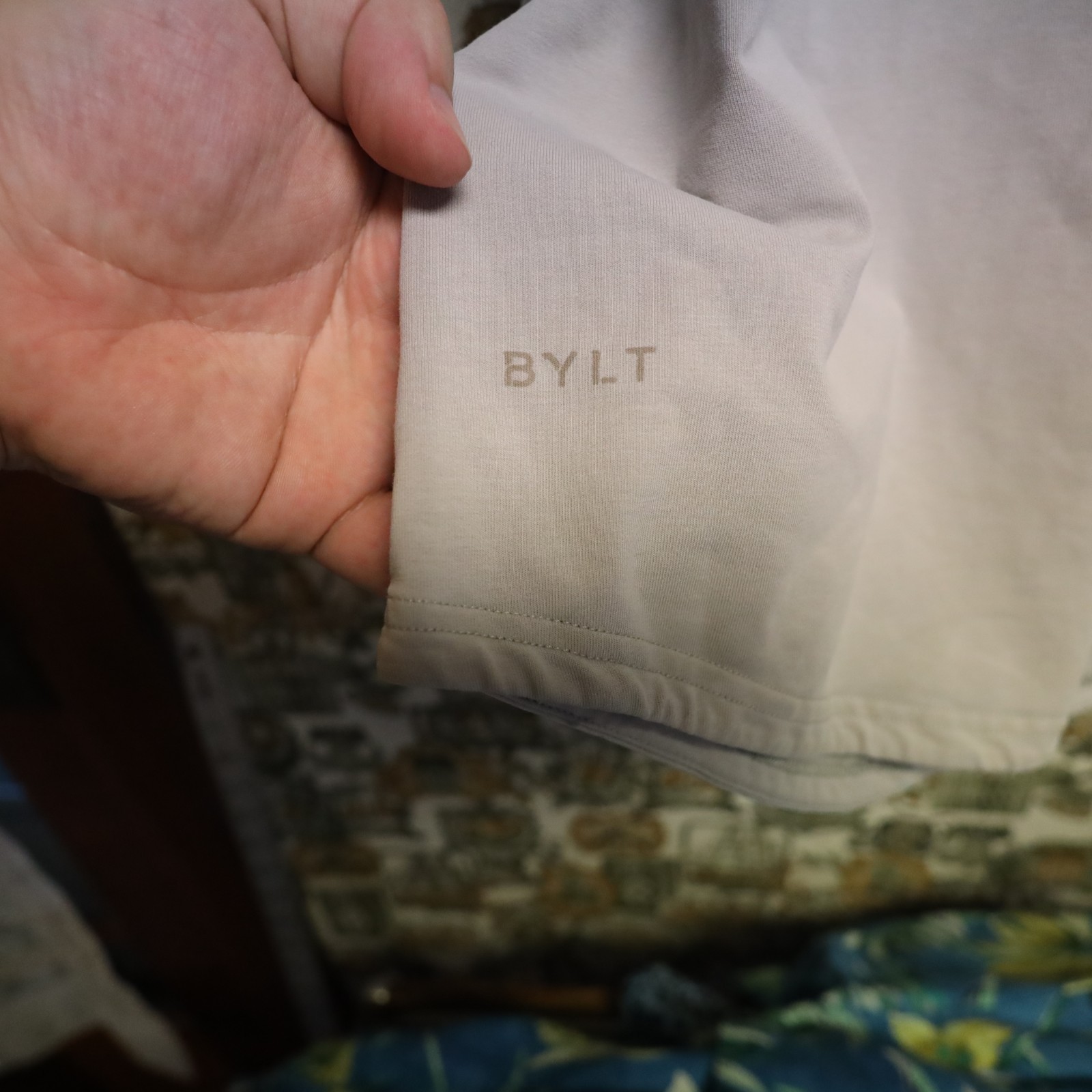 BYLT Men's Drop Cut Lux SS T-Shirt Size XL Gray (Minor Stains) Basics Shirt gallery
