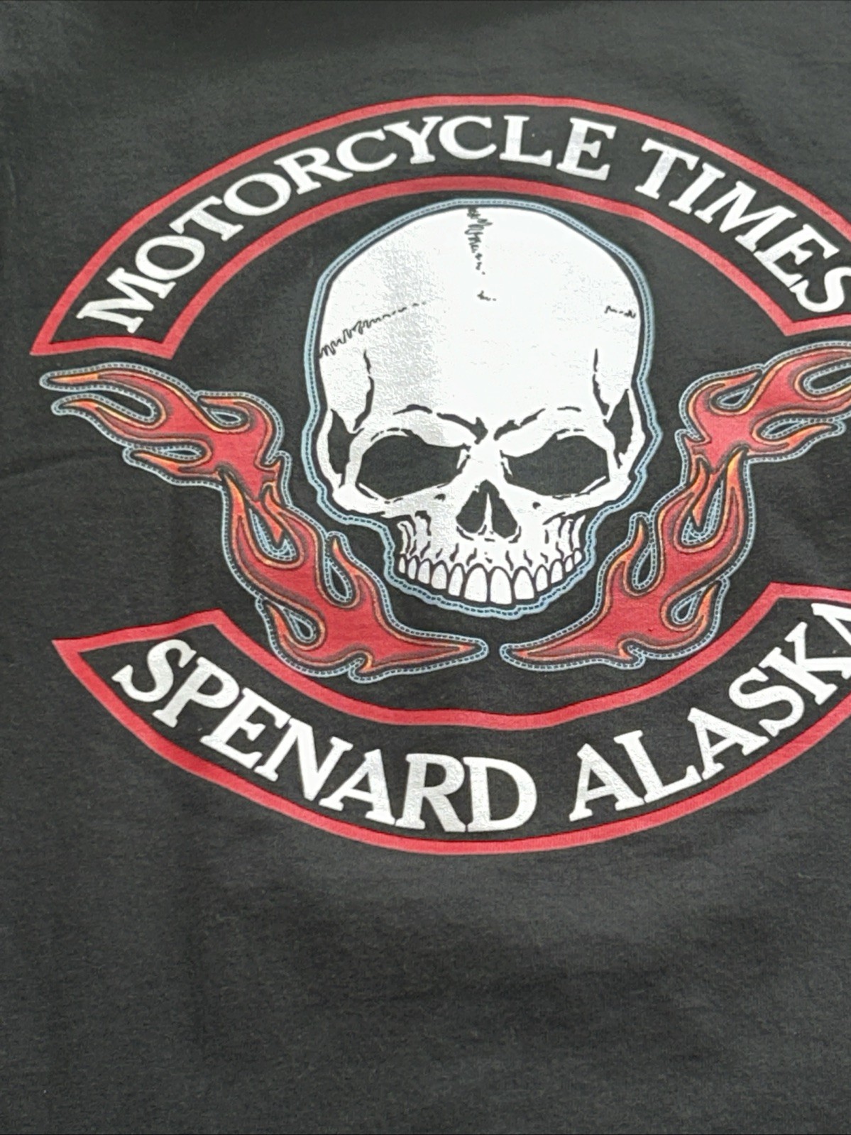 Biker Short Sleeve Black Shirt L Alaska gallery