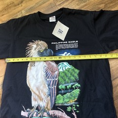 Philippine Eagle Shirt Hand Printed dibuho Short Sleeve T-Shirt Sz XL black
