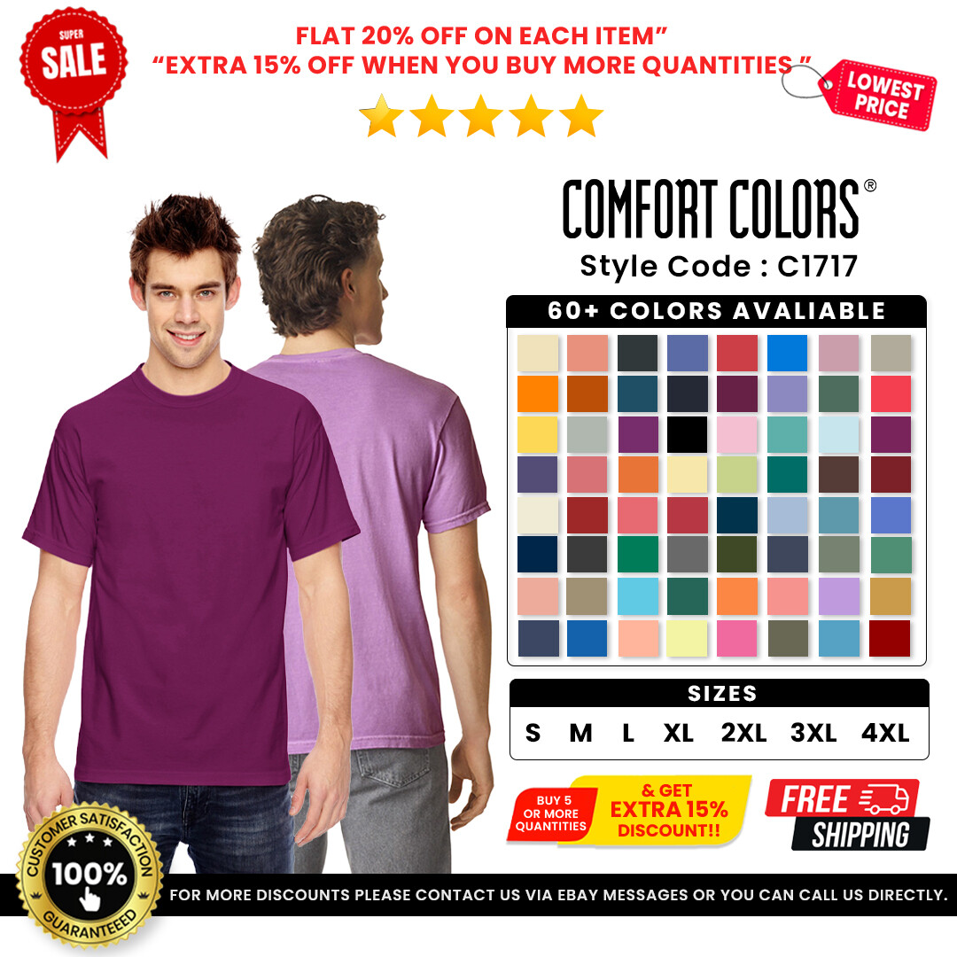 Comfort Colors C1717 Adult Cotton Short Sleeves Crew Neck Heavyweight T-Shirt gallery