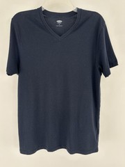 Old Navy Solid Navy Blue V-Neck Neck Short Sleeve T-Shirt Men’s Size Medium