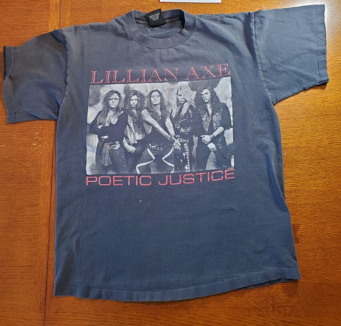 1992 Lillian Axe Poetic Justice Kiss My Axe Black XL Giant TeeJays Grail gallery