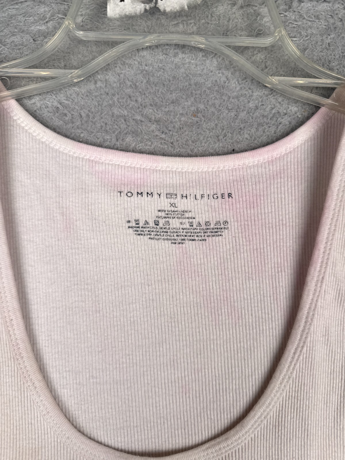 Tommy Hilfiger Shirt Adult Extra Large White Tank Sleeveless Scoop Neck gallery