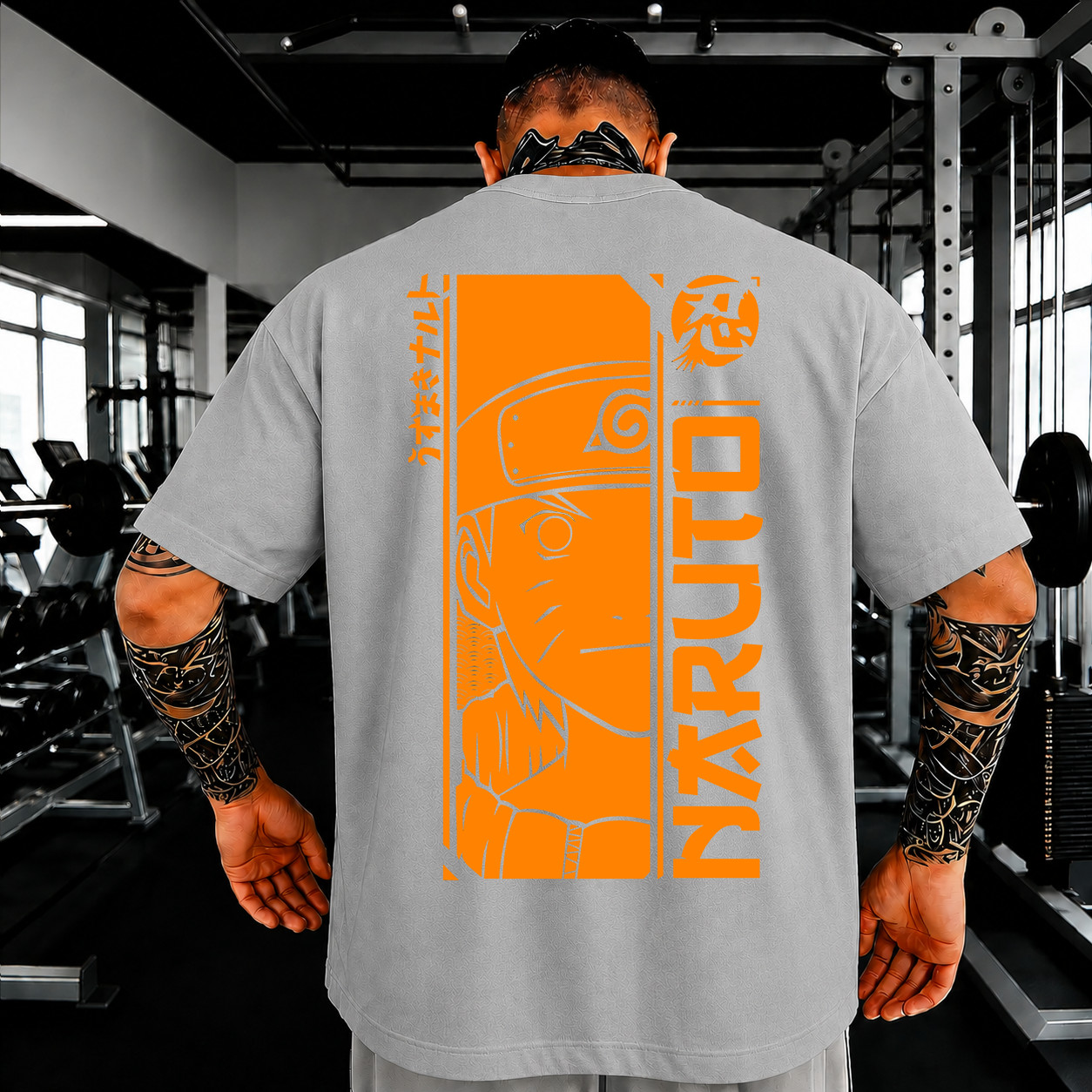 Oversized Graphic T-Shirt Men Streetwear Japanese Anime Printed Cotton Tee Top gallery