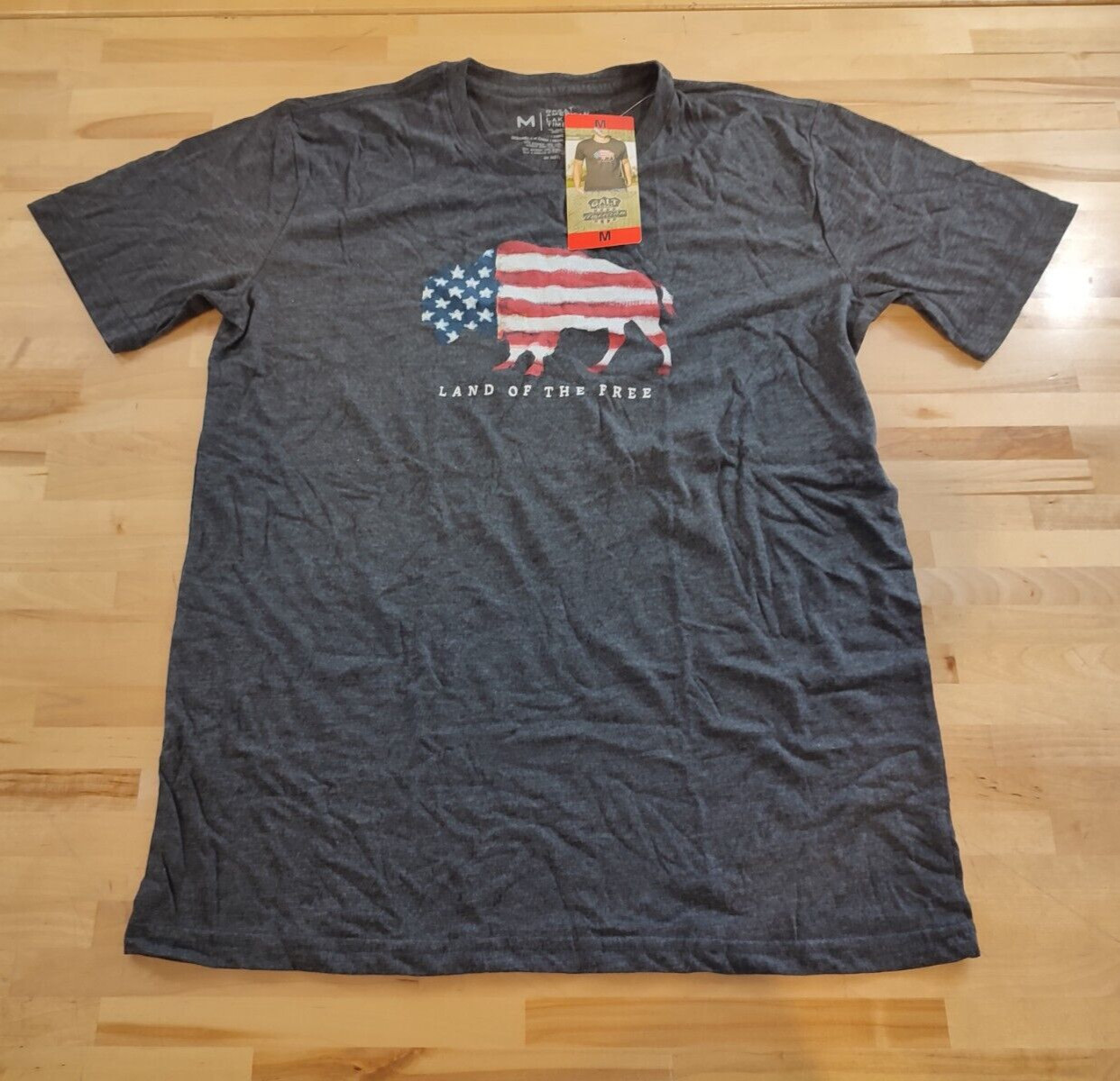 Men's GALT Short Sleeve Patriotic Graphic Tee T-Shirt Gray Size Medium gallery