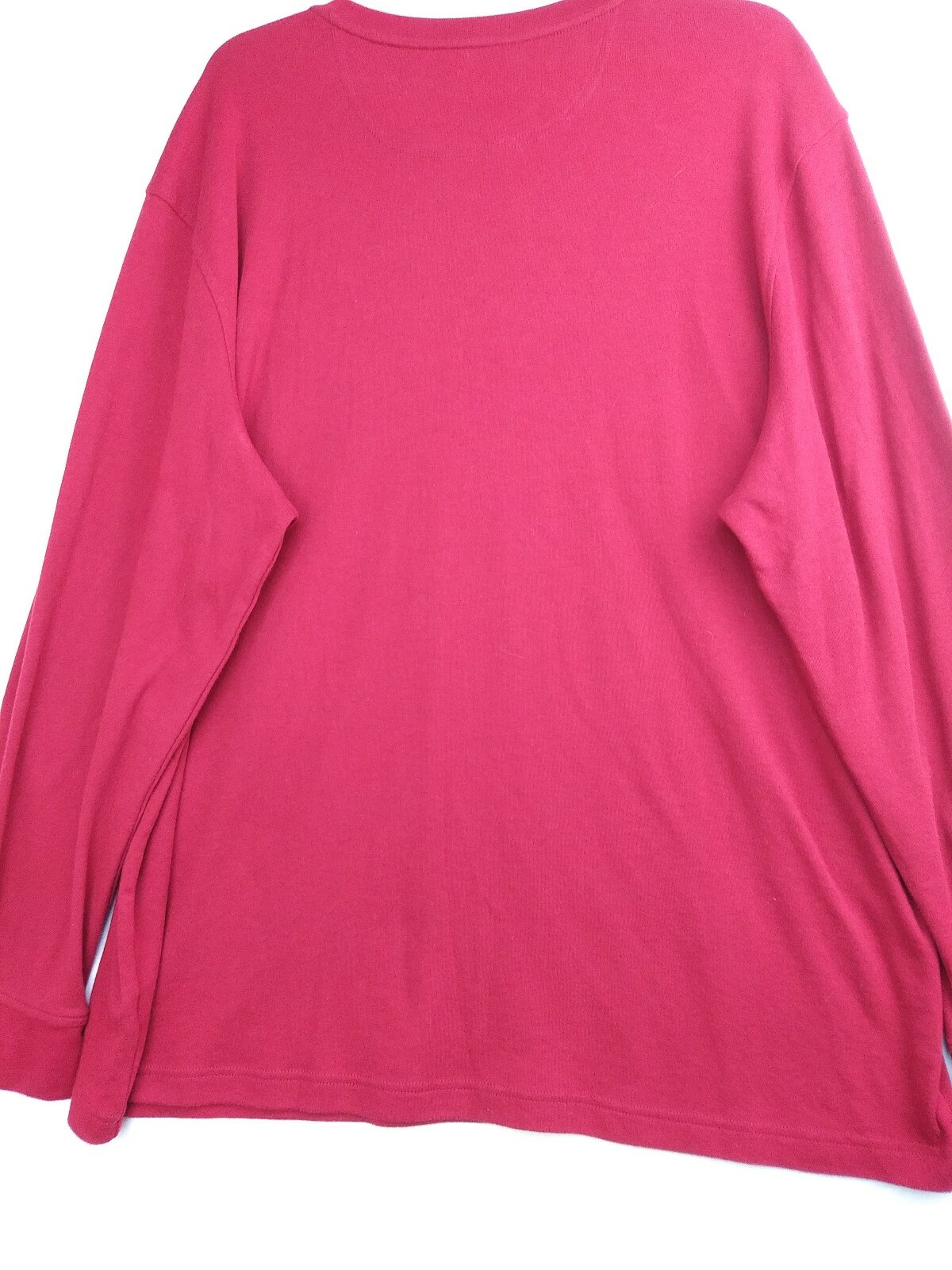 CROFT & BARROW T Shirt Mens 2XL Red Classic Fit Easy Care Long Sleeve Pull Over gallery