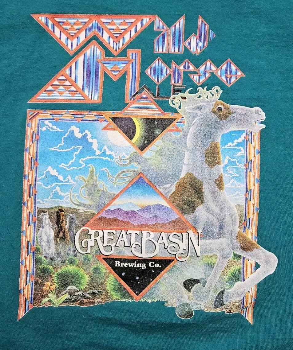 VTG Wild Horse Great Basin Brewing Co T-Shirt Aztec Single Stitch 90s XL See Pic gallery