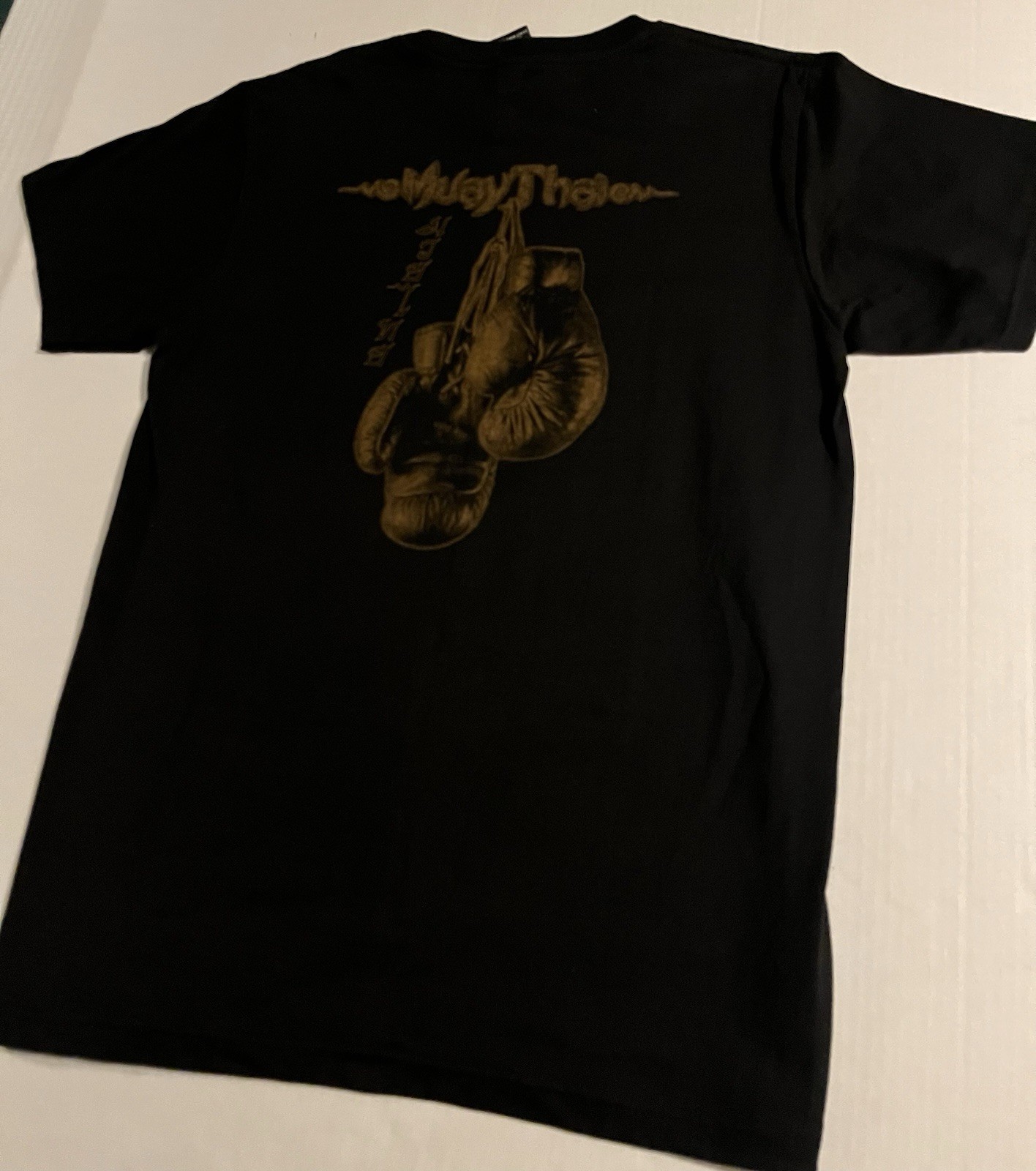 NEW Muay Thai Thailand Boxing Sparkle T-Shirt MEDIUM Saffar MMA Tattoo NWOT gallery
