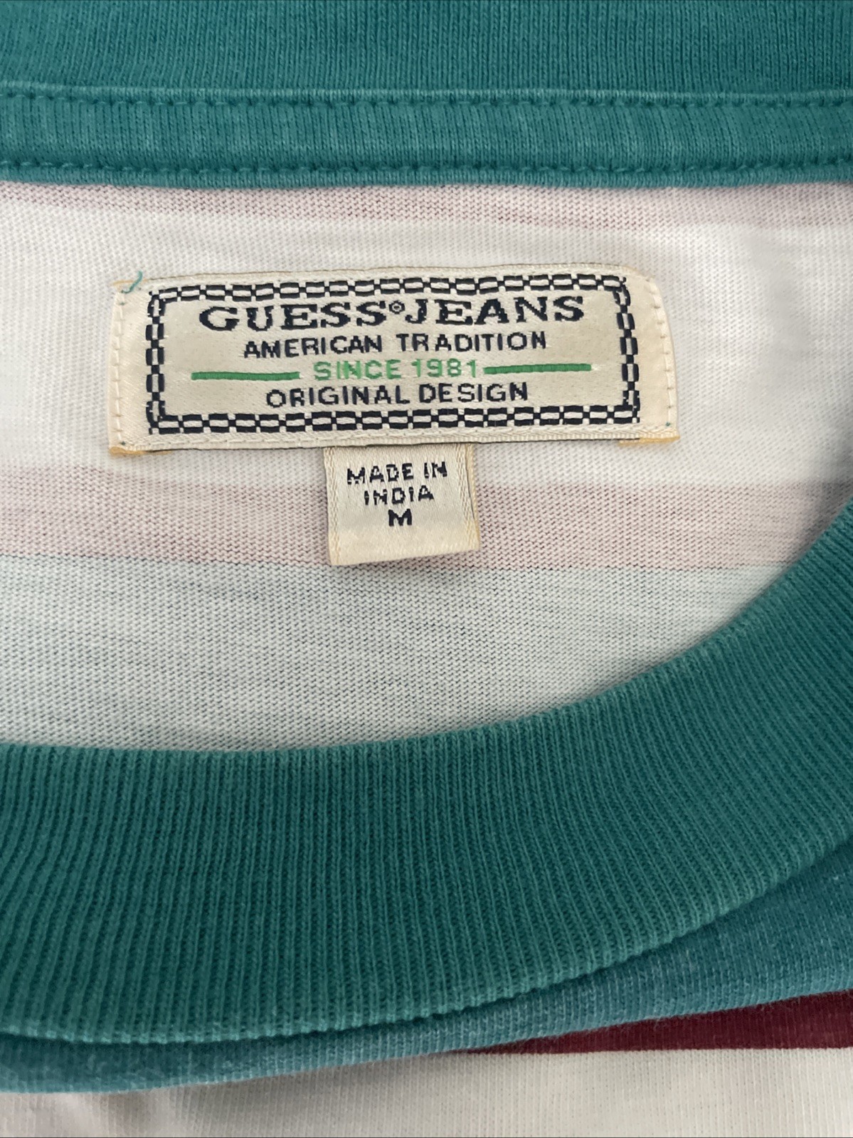 GUESS Los Angeles Mens Medium Striped T Shirt 100% Cotton gallery