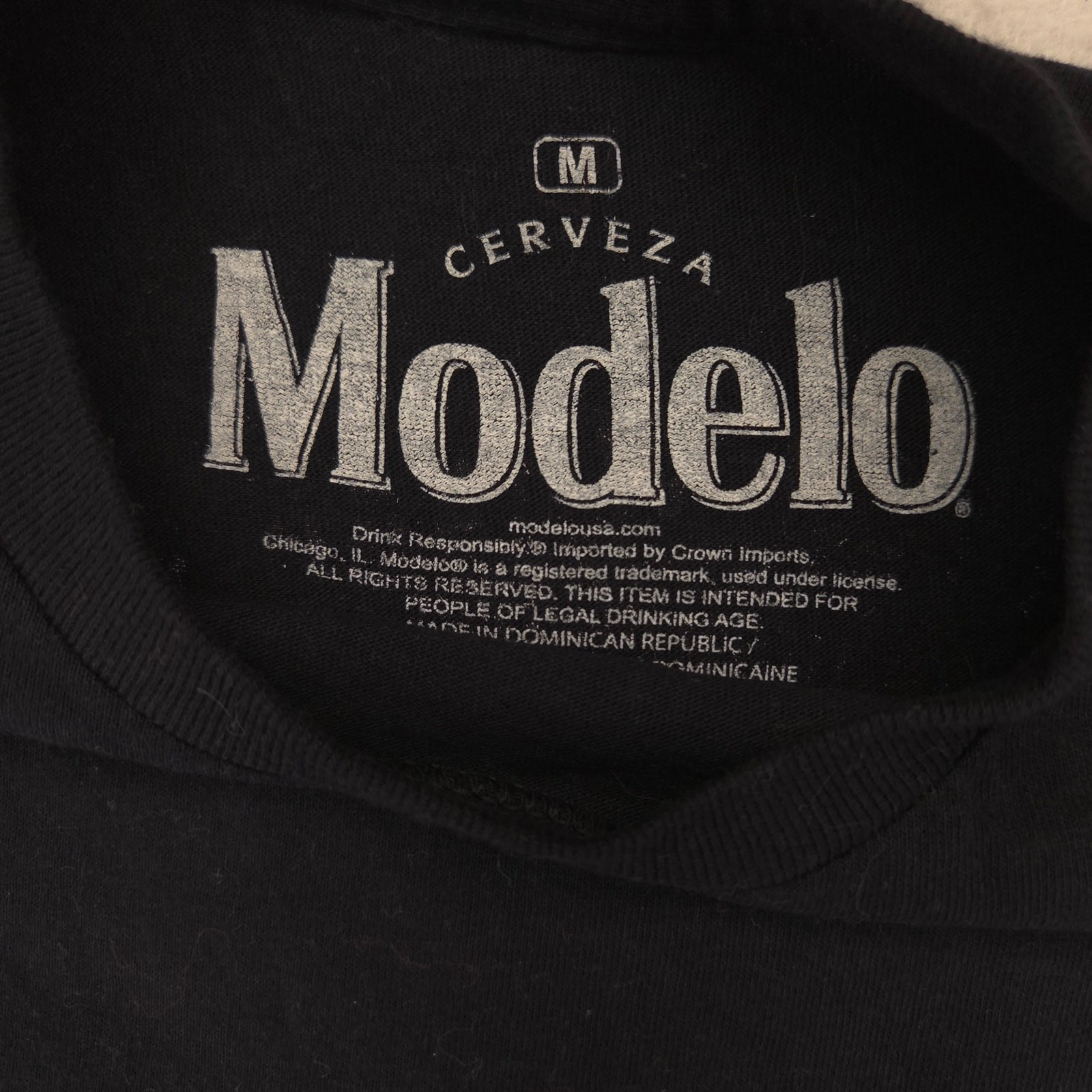Modelo Short Sleeve Crew Neck Graphic T Shirt Mens Size Medium M Black gallery