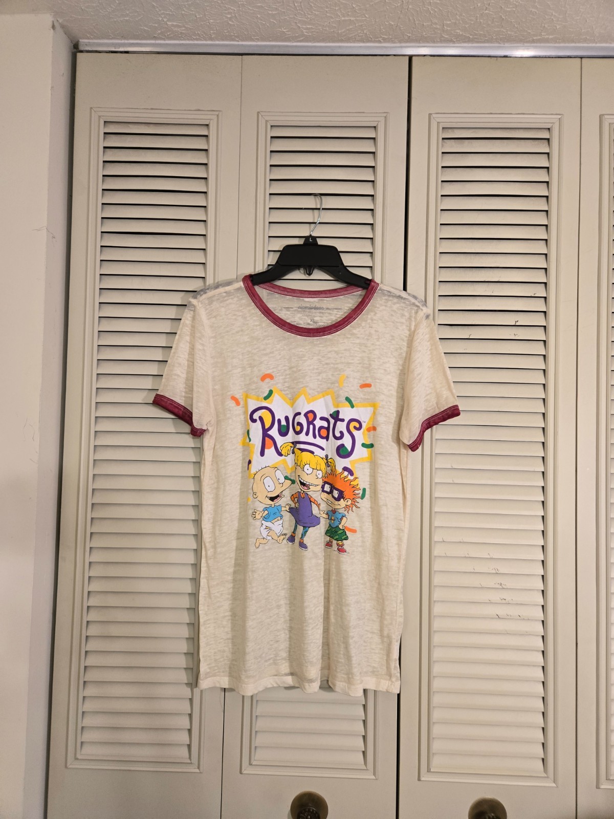 Nickelodeon 90’s Rugrats Semi Sheer T-shirt Size XL Juniors Burnout