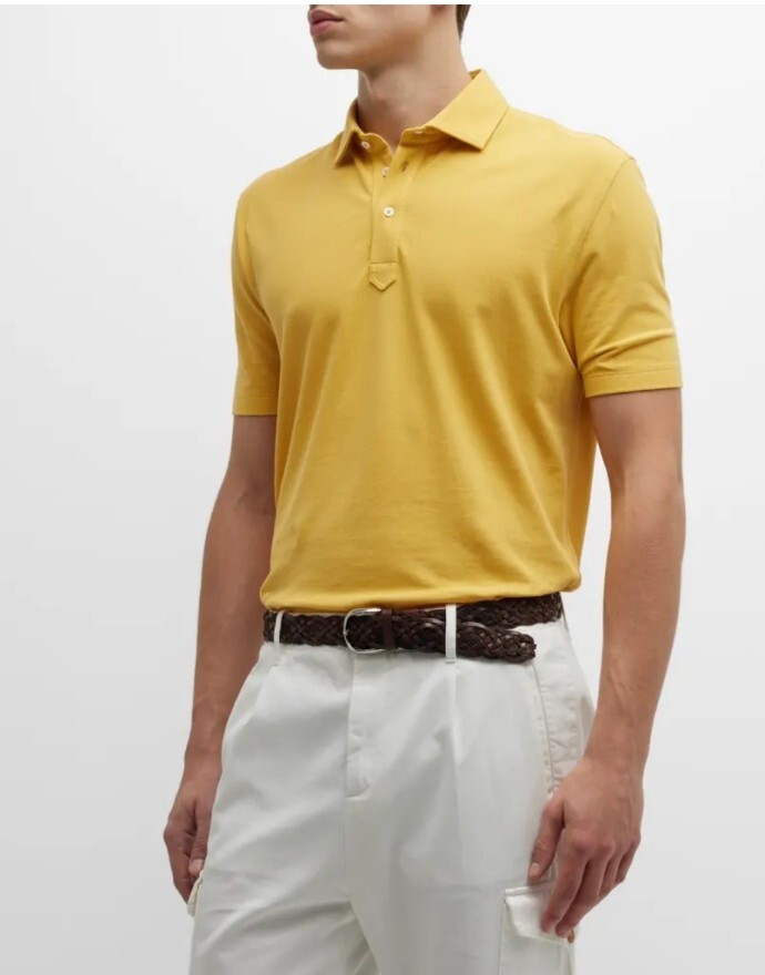 575$ BRUNELLO CUCINELLI MENS CLASSIC POLO SHIRT SZ: US S/48EU. MADE IN ITALY