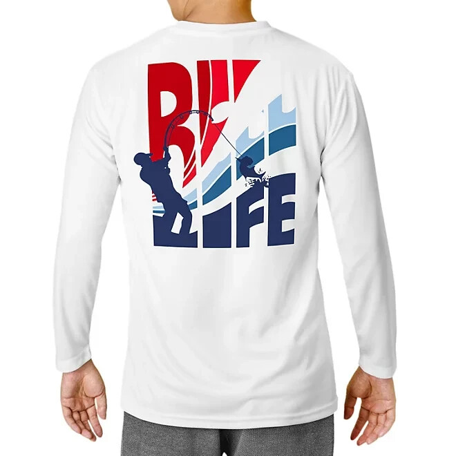 Reel Life Mens Long Sleeve UV Tee Size XXL Brilliant White gallery